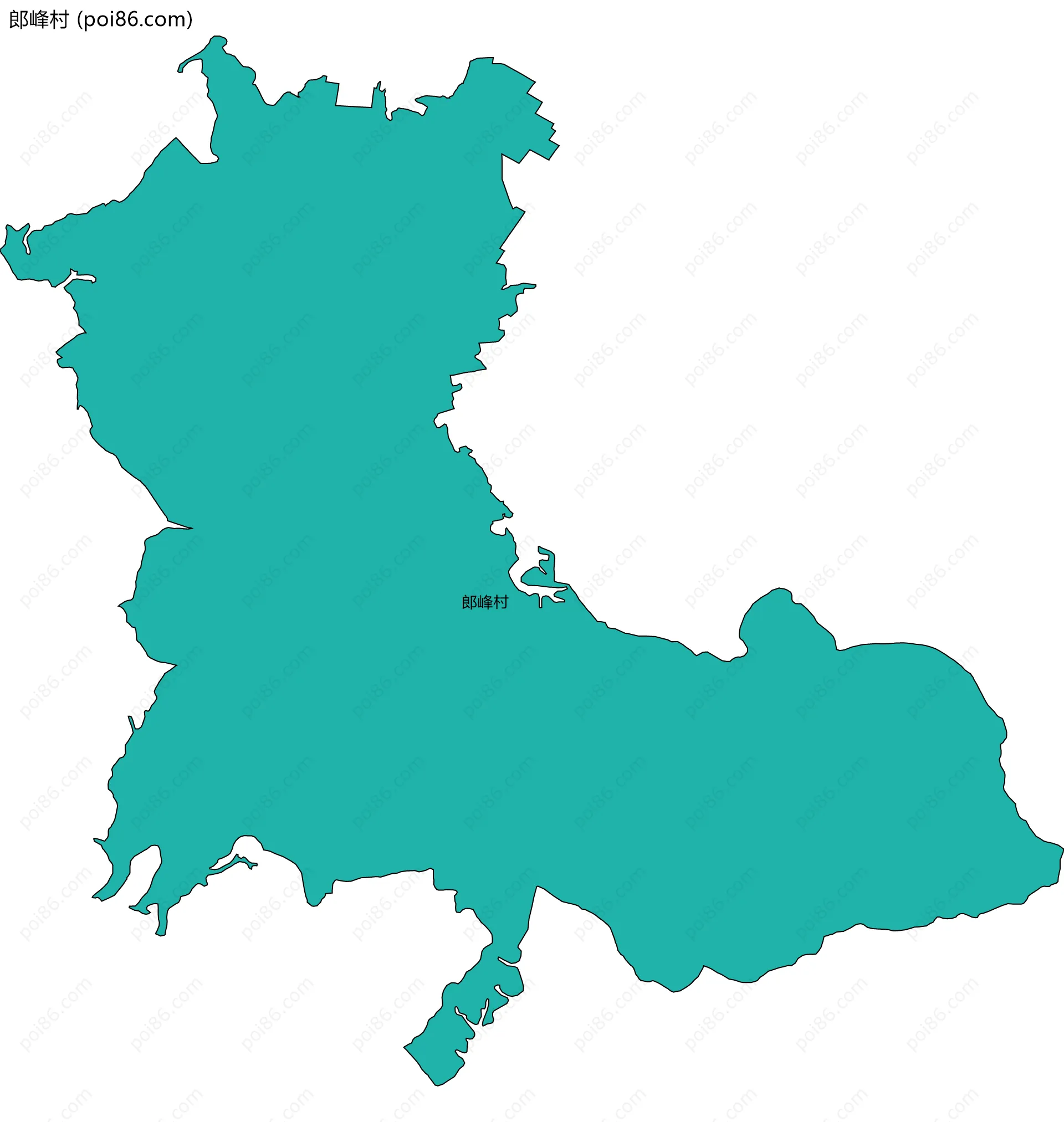 郎峰村边界地图