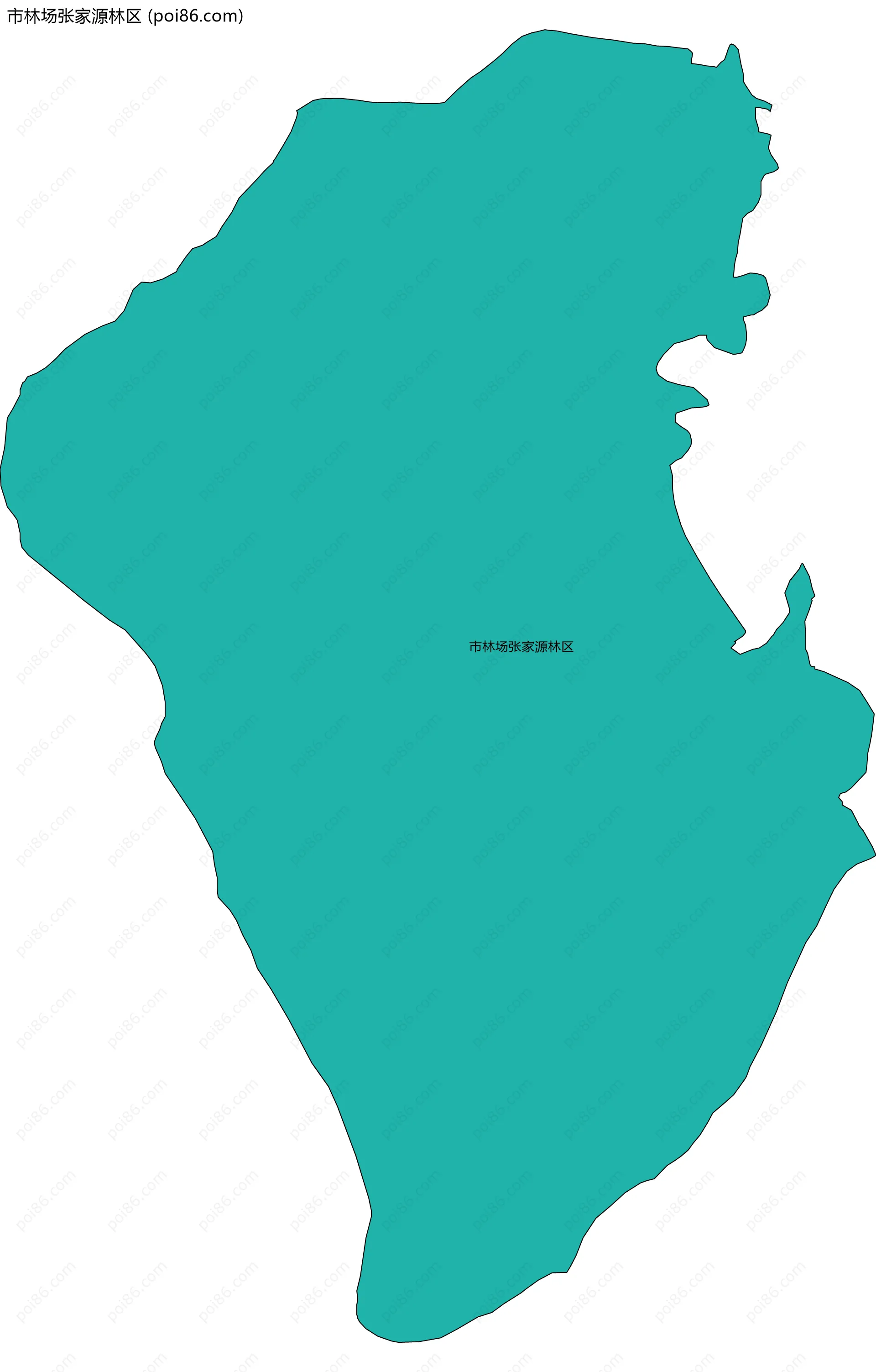 市林场张家源林区边界地图