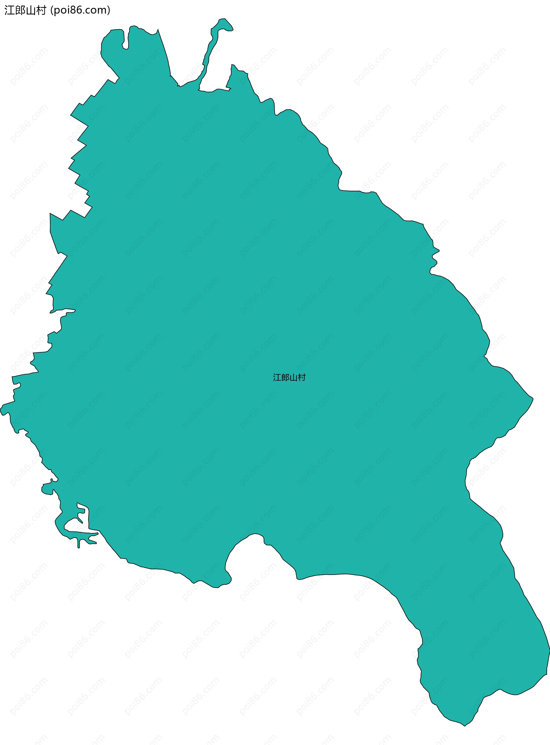 江郎山村边界地图
