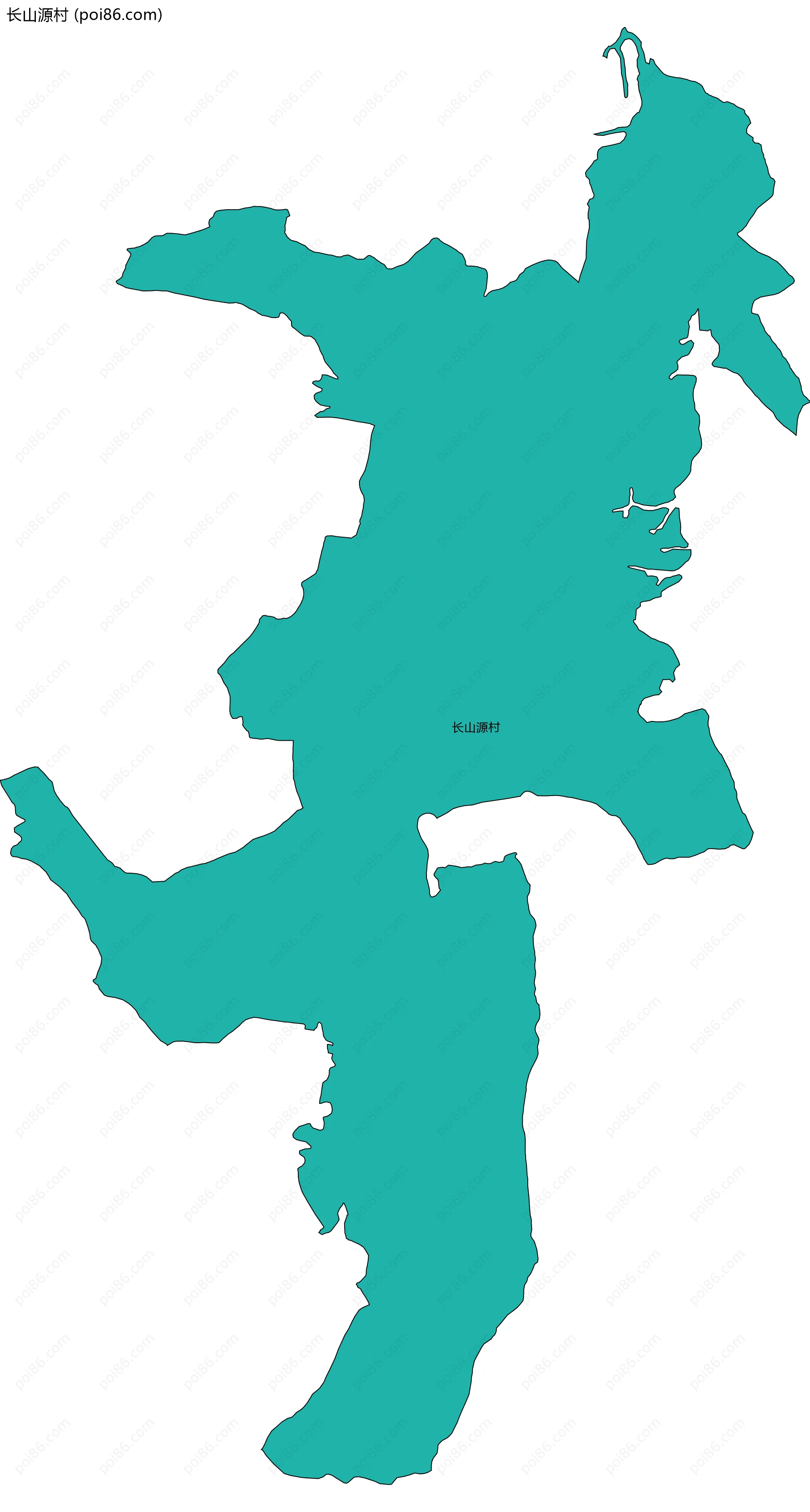 长山源村边界地图