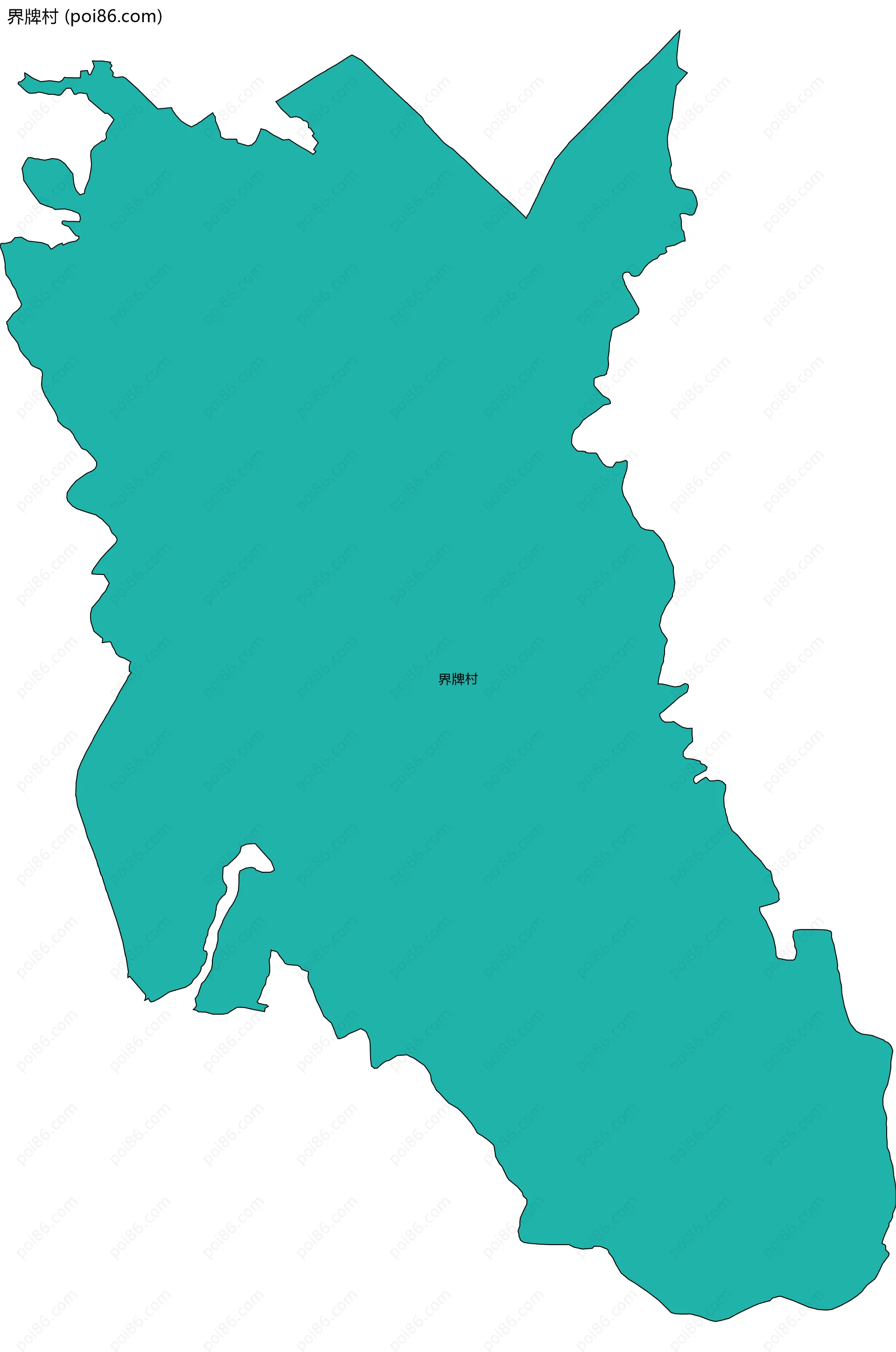 界牌村边界地图