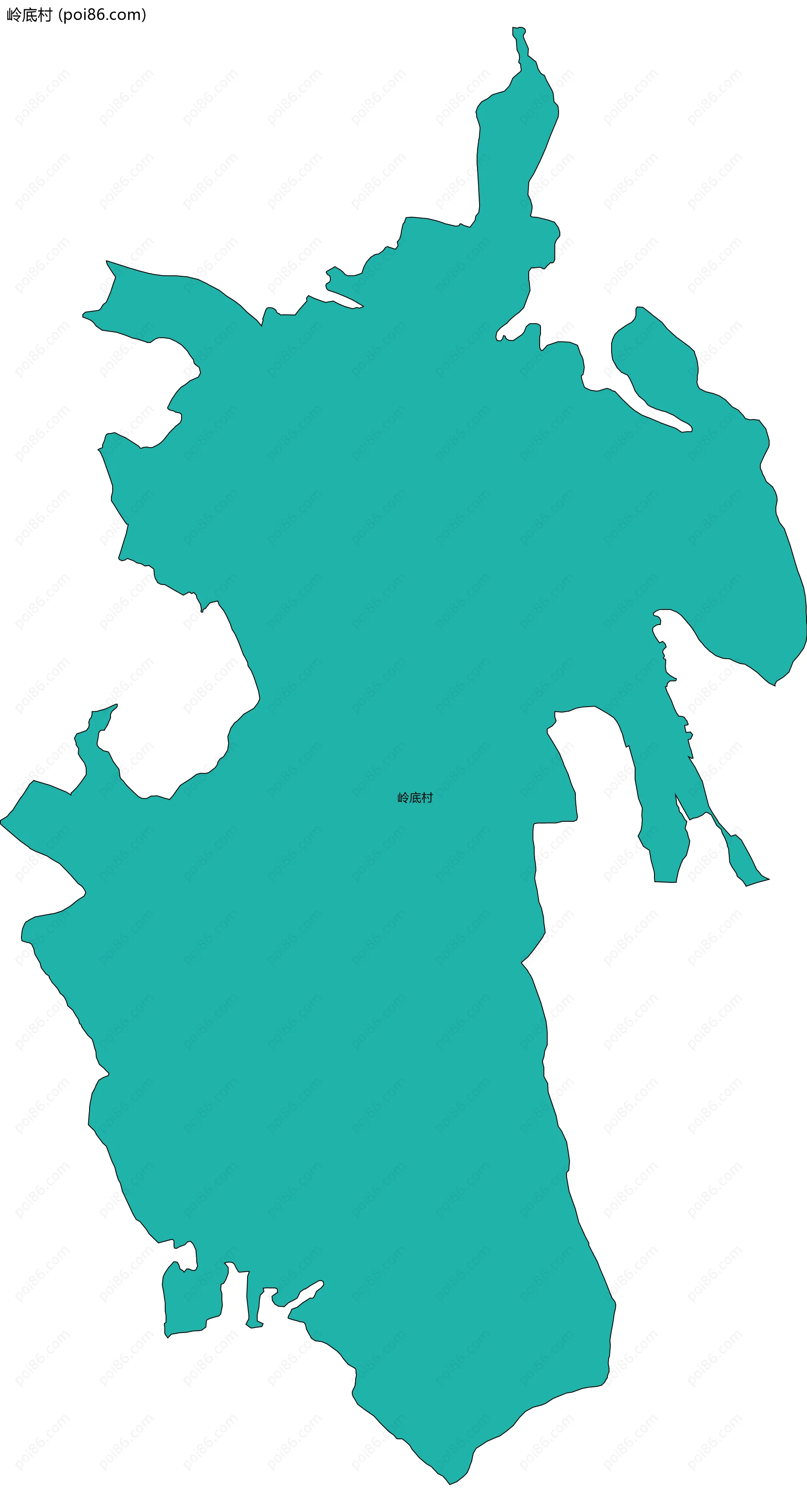 岭底村边界地图