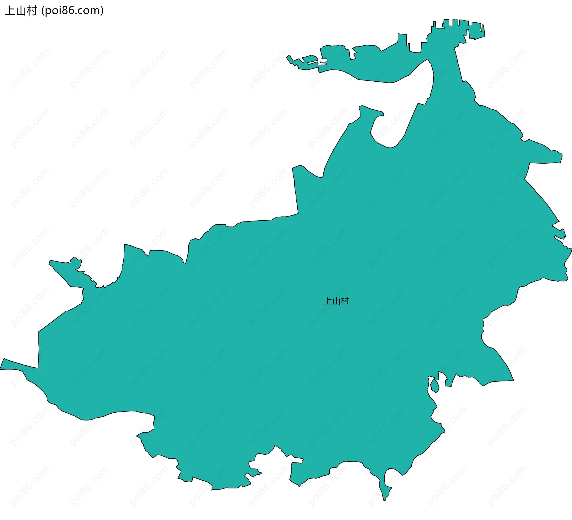 上山村边界地图