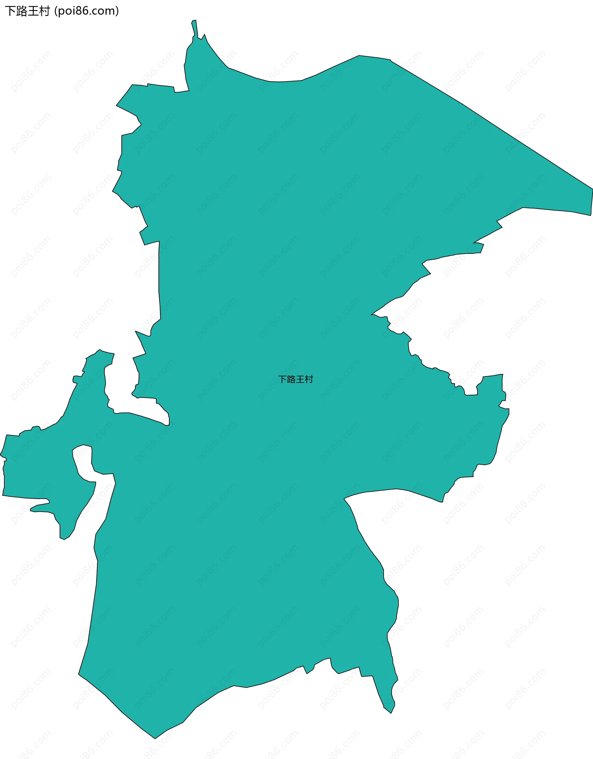 下路王村边界地图