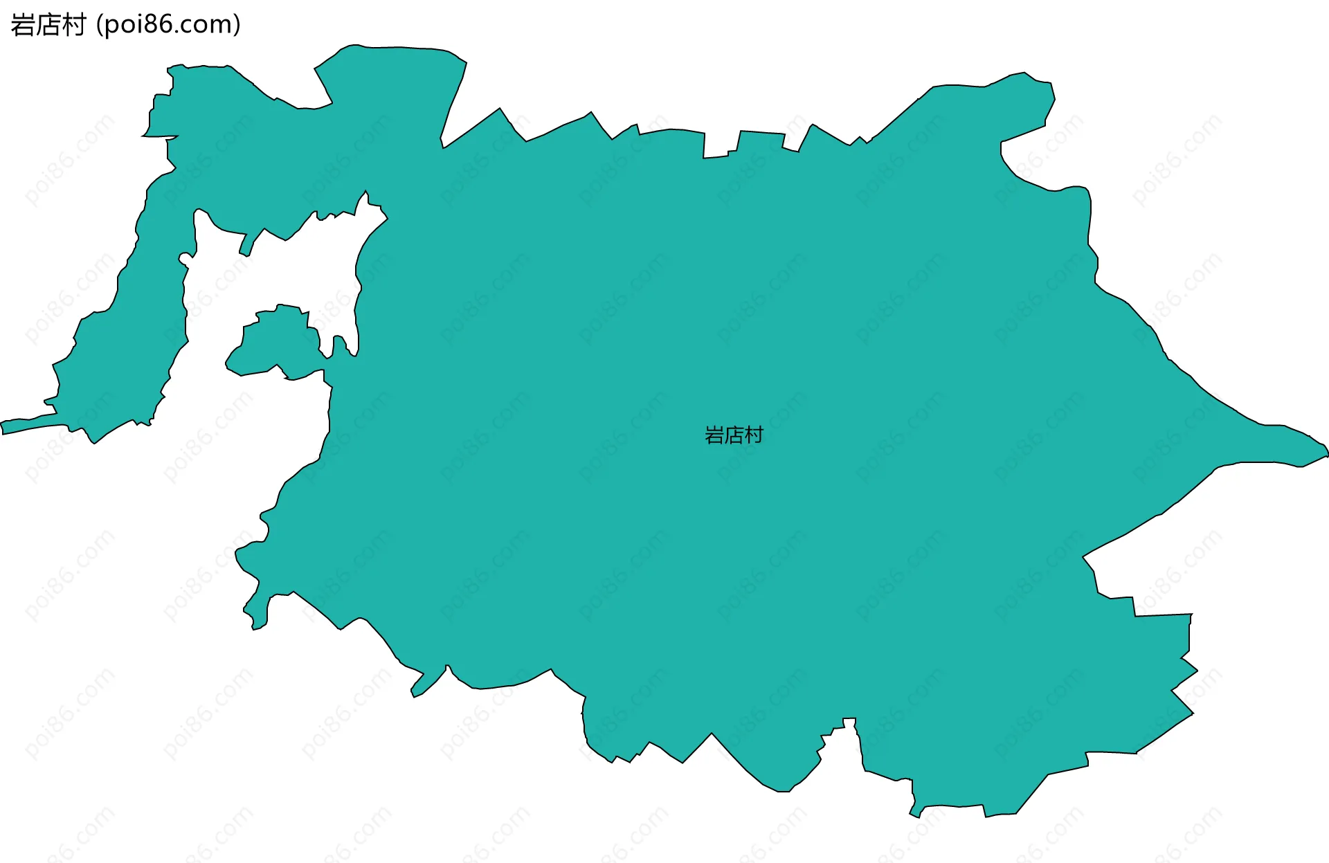 岩店村边界地图