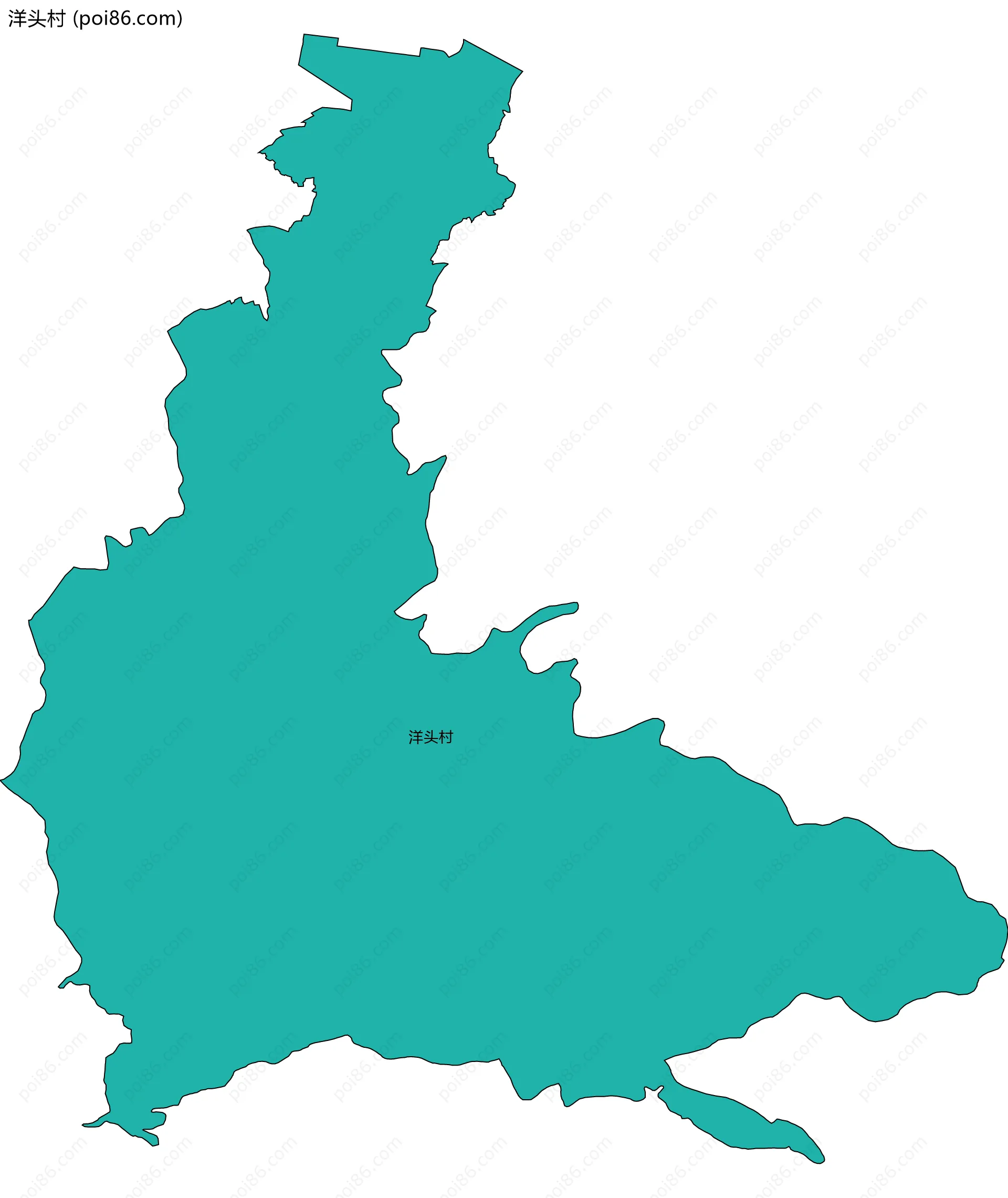 洋头村边界地图