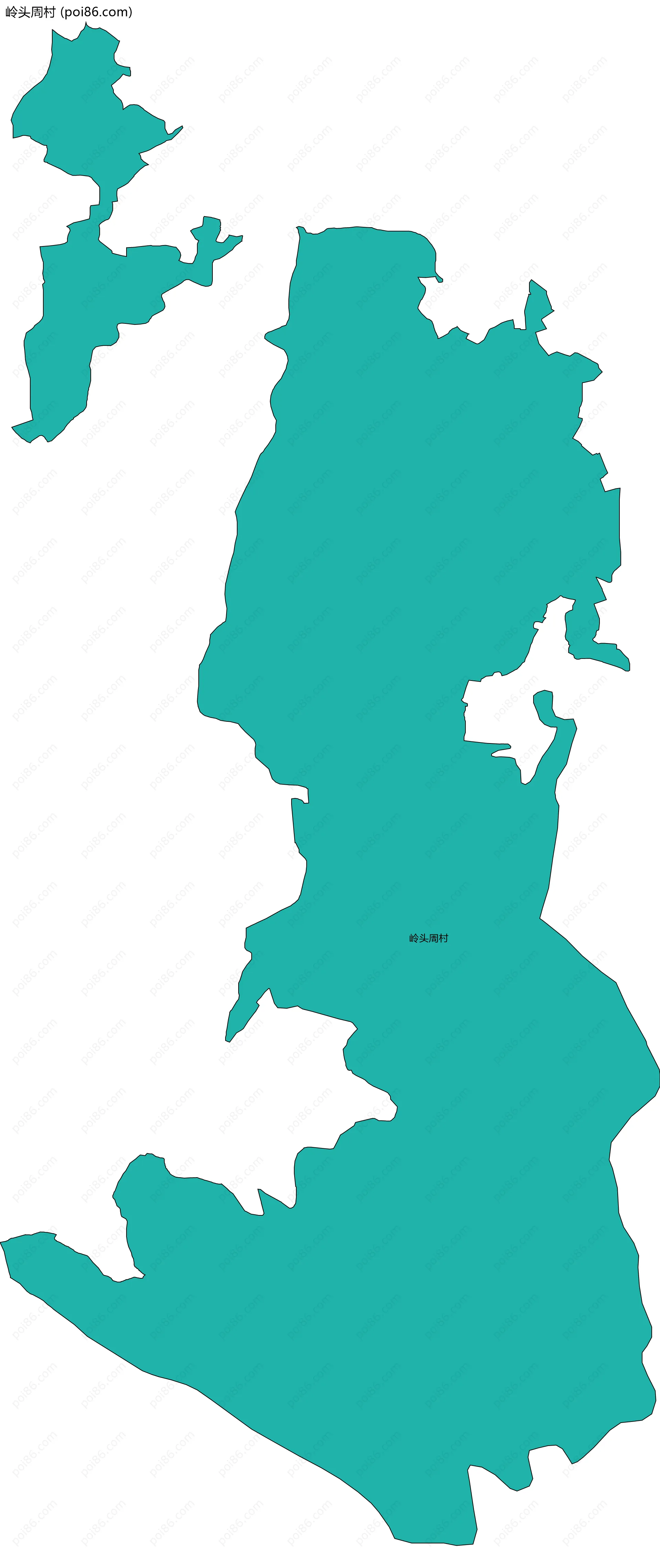 岭头周村边界地图