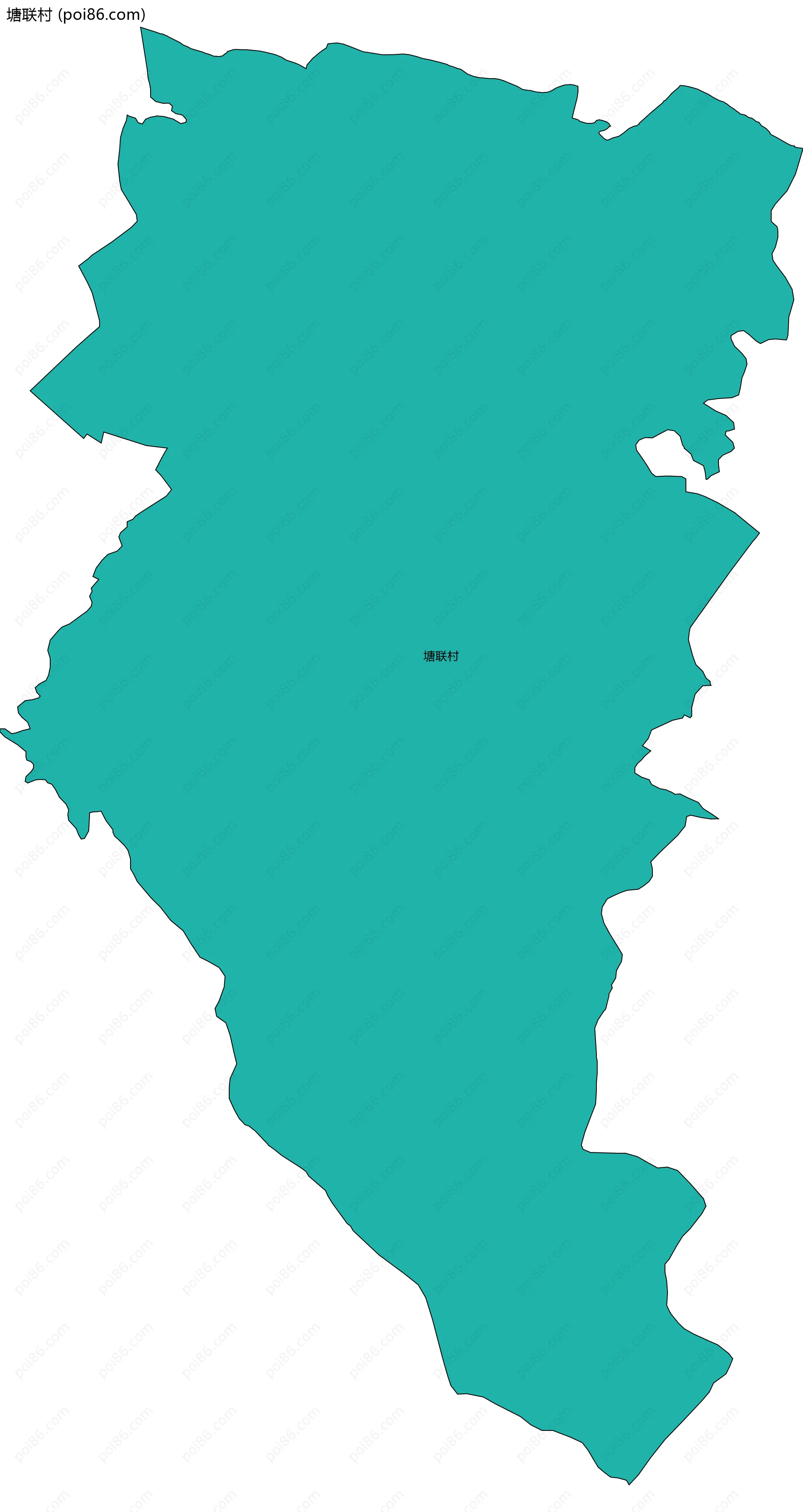 塘联村边界地图