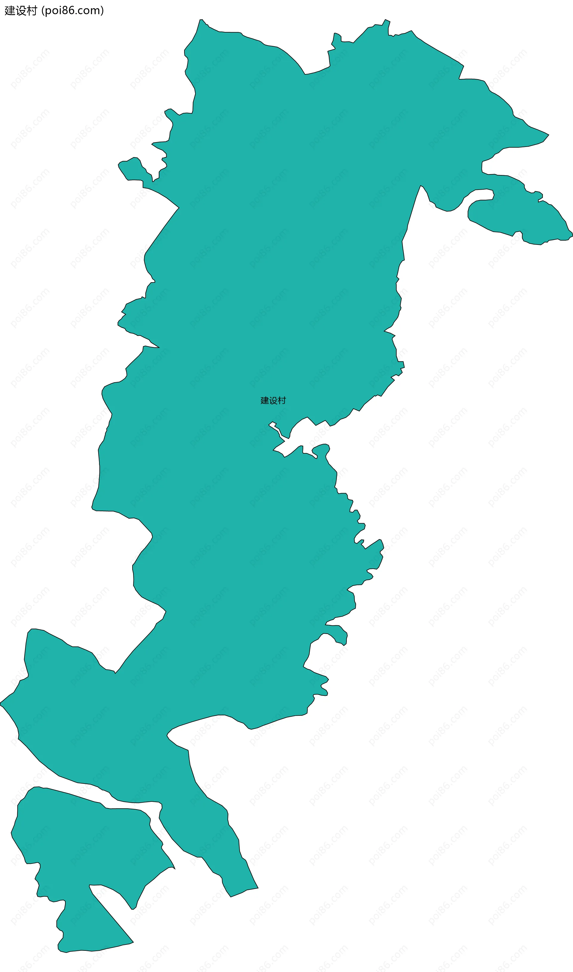 建设村边界地图