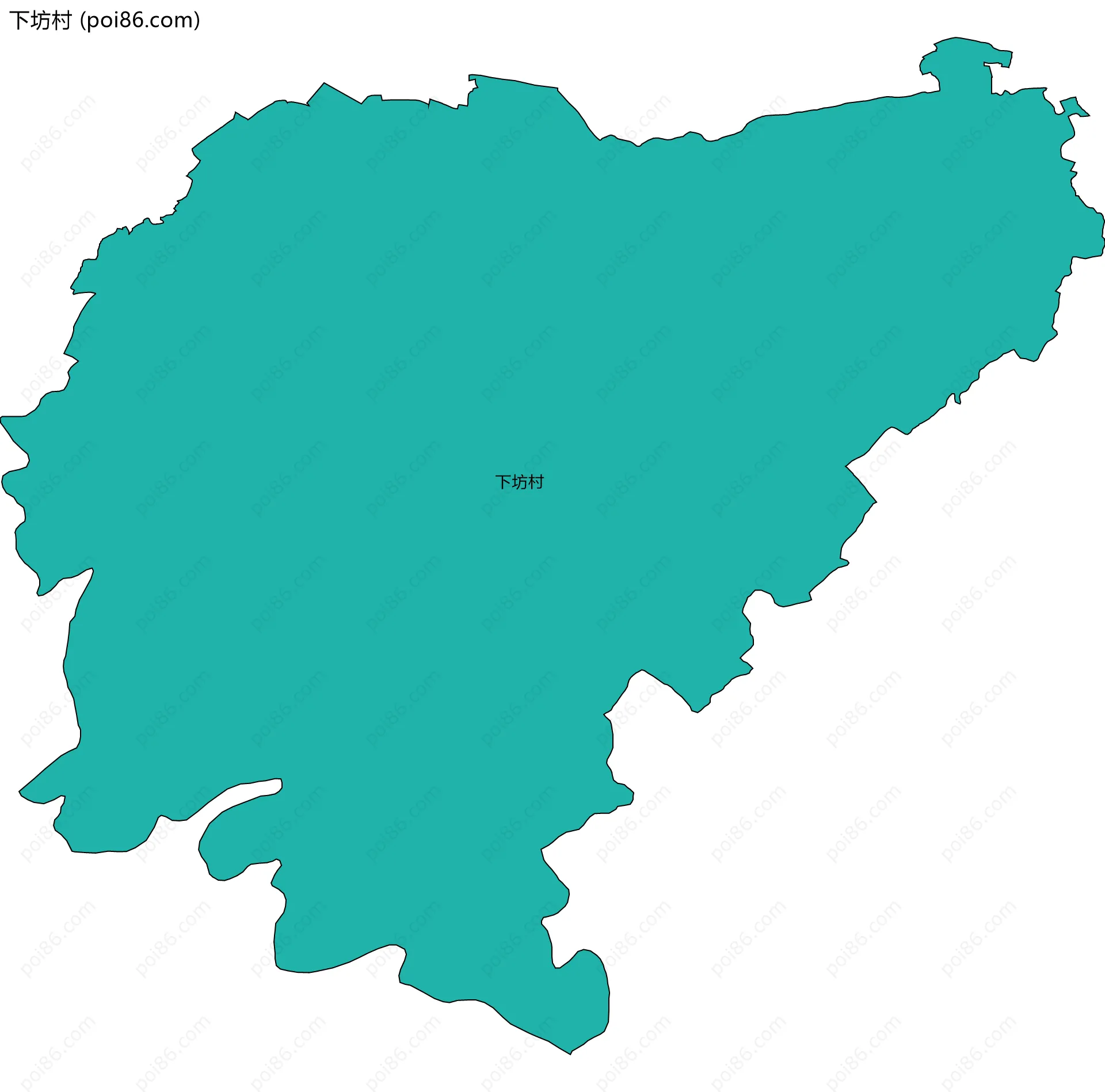 下坊村边界地图