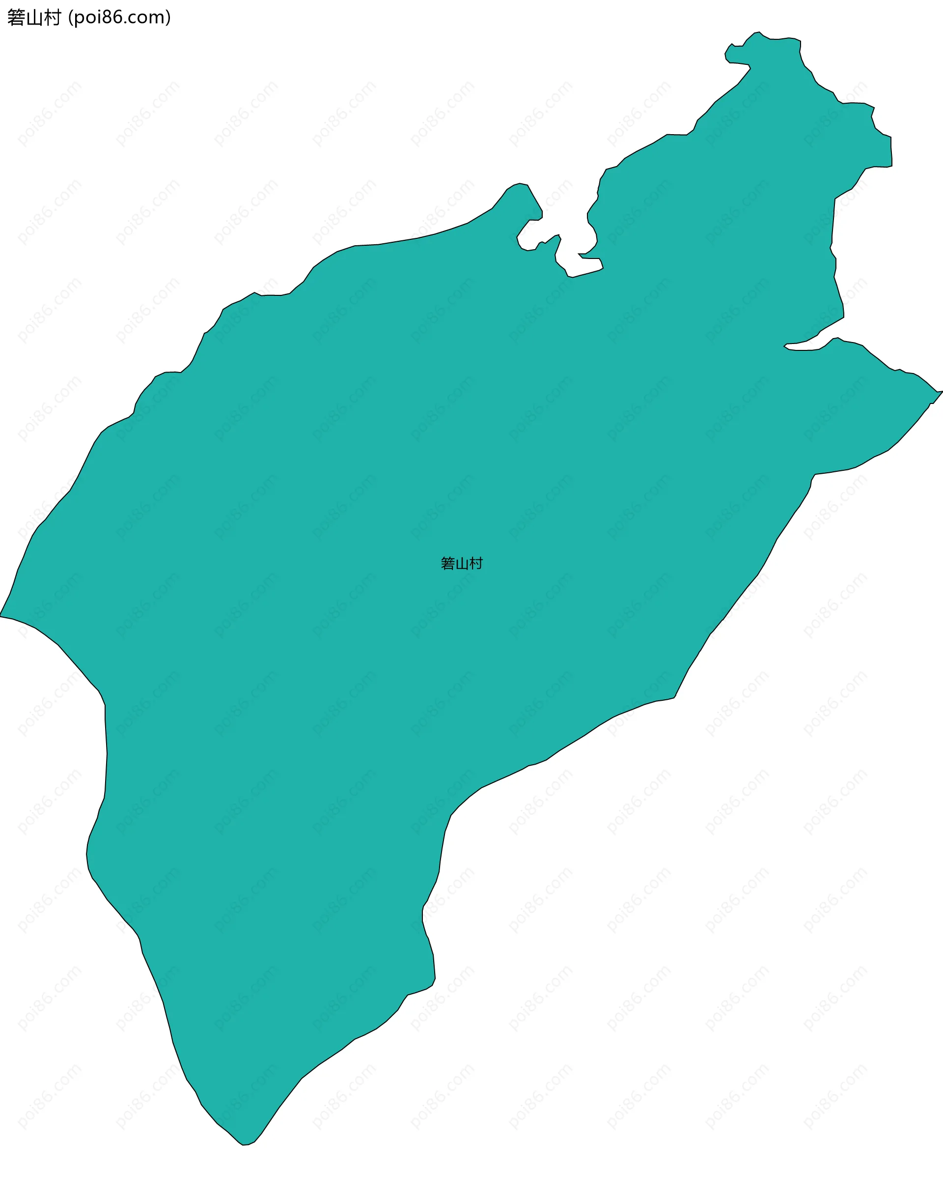 箬山村边界地图