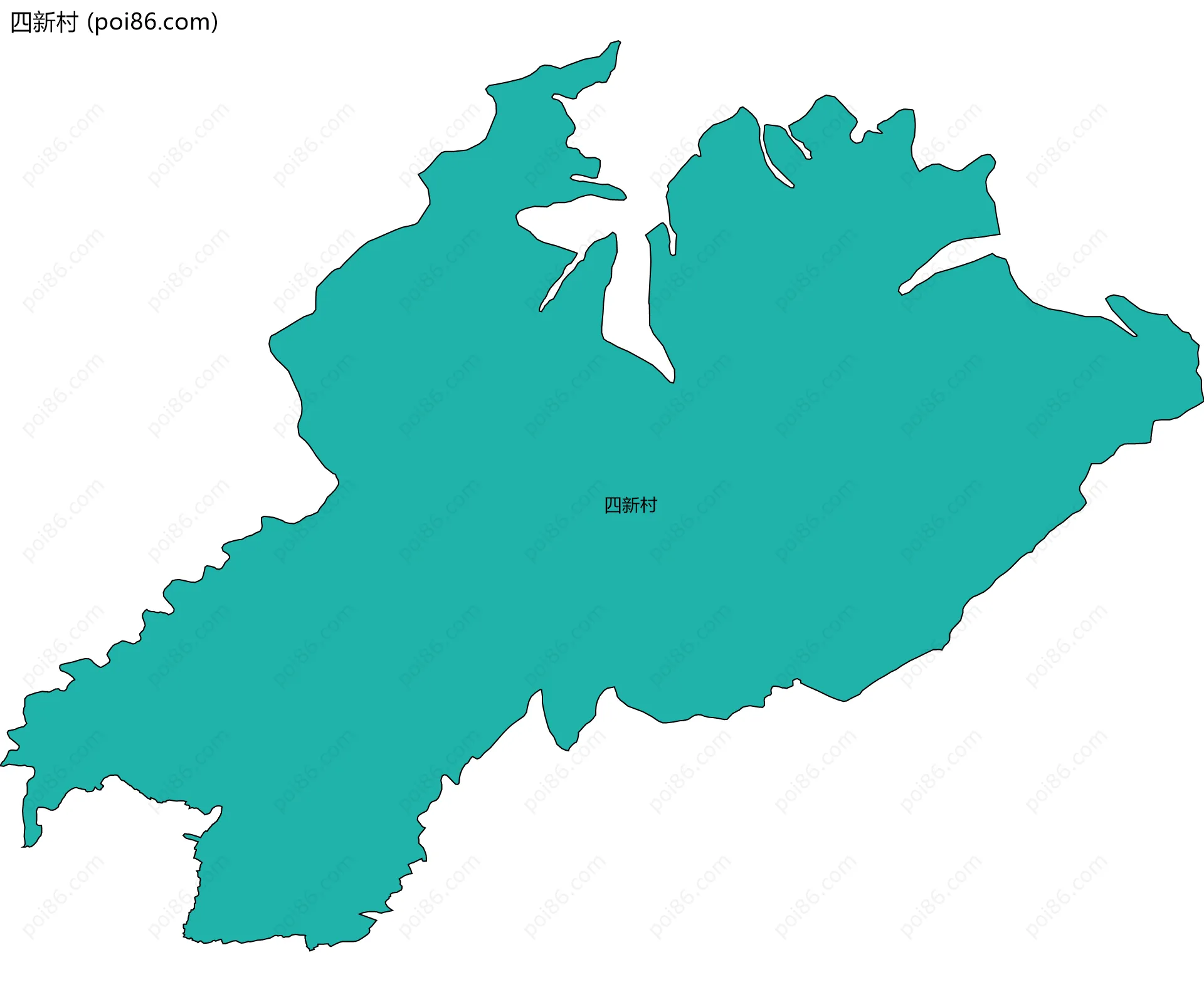 四新村边界地图