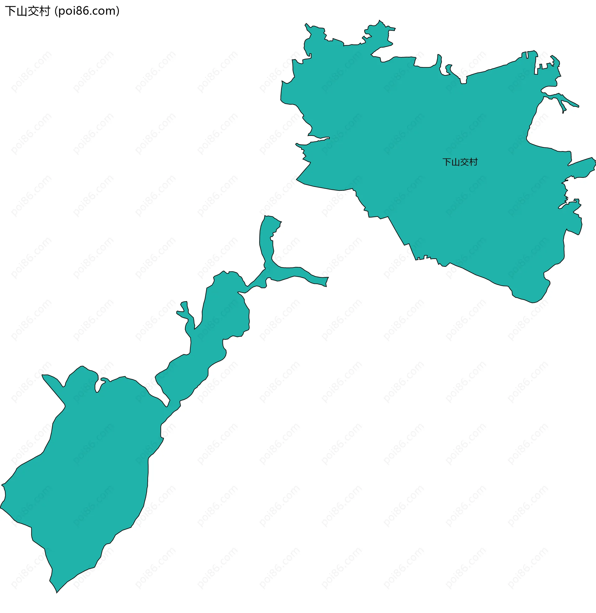 下山交村边界地图