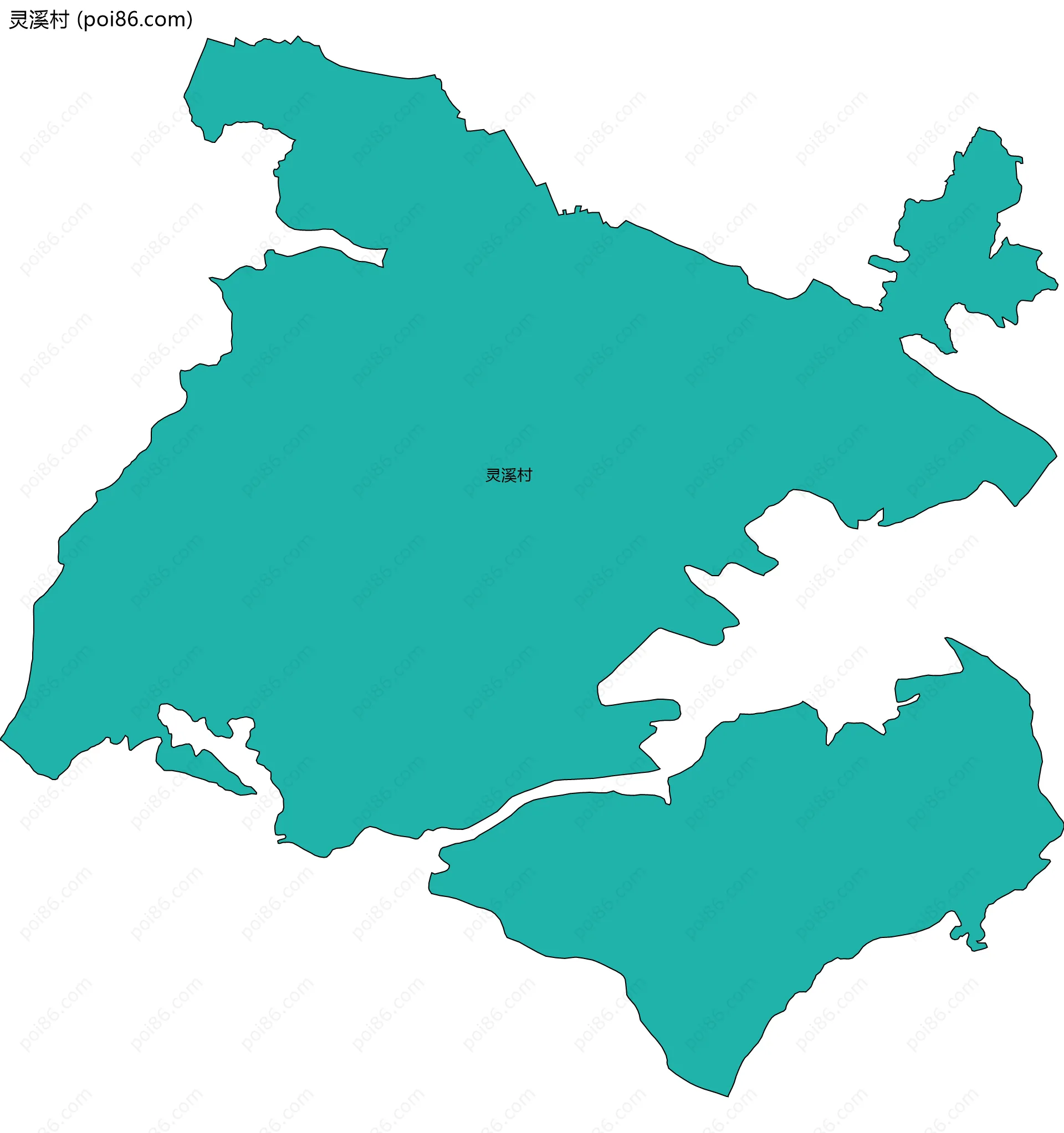 灵溪村边界地图