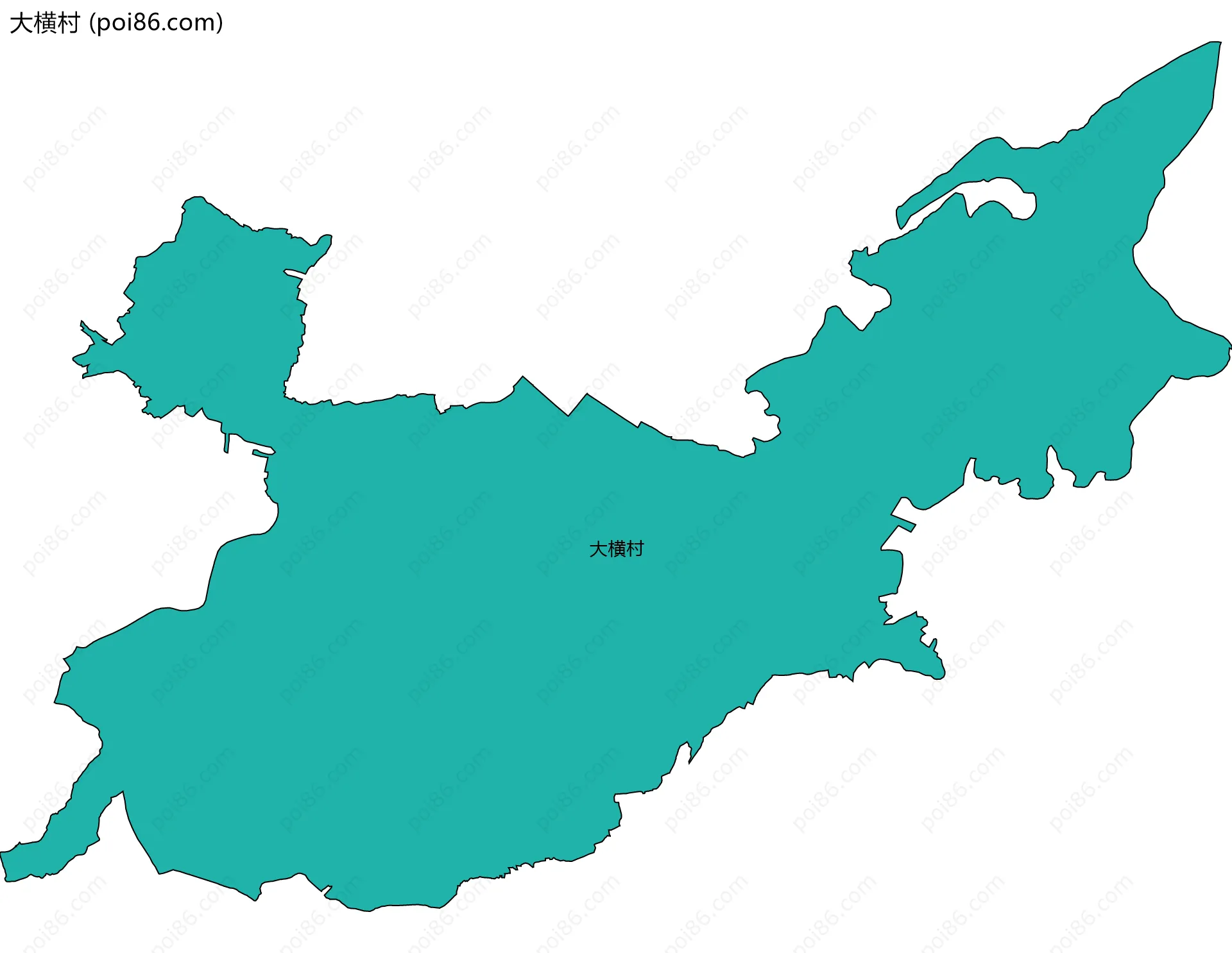 大横村边界地图