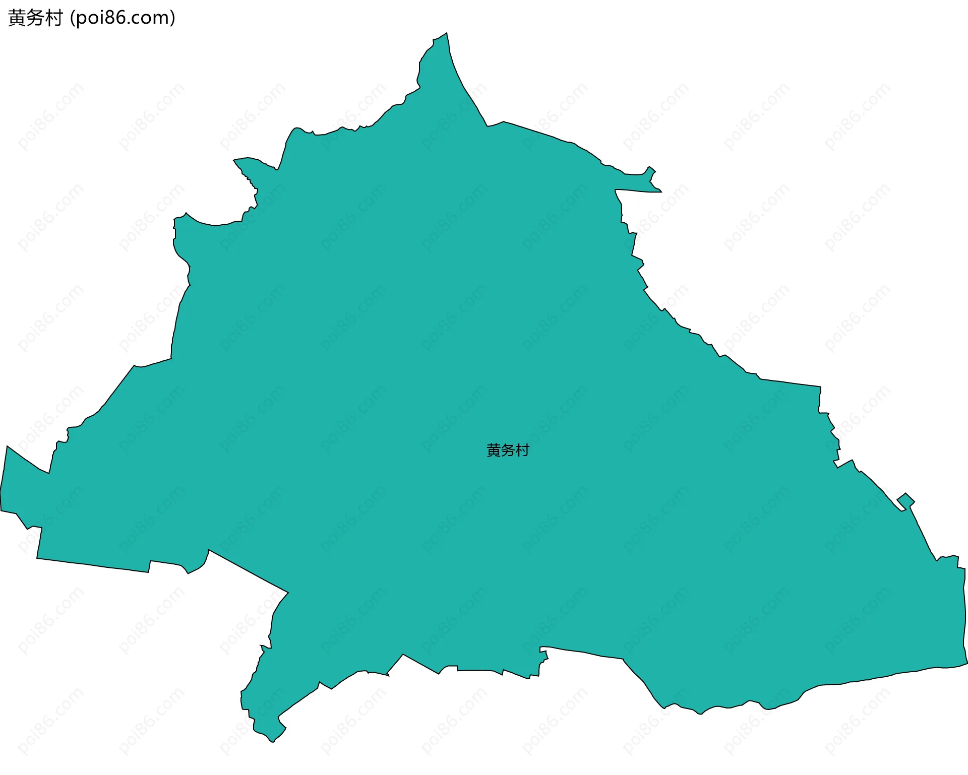 黄务村边界地图