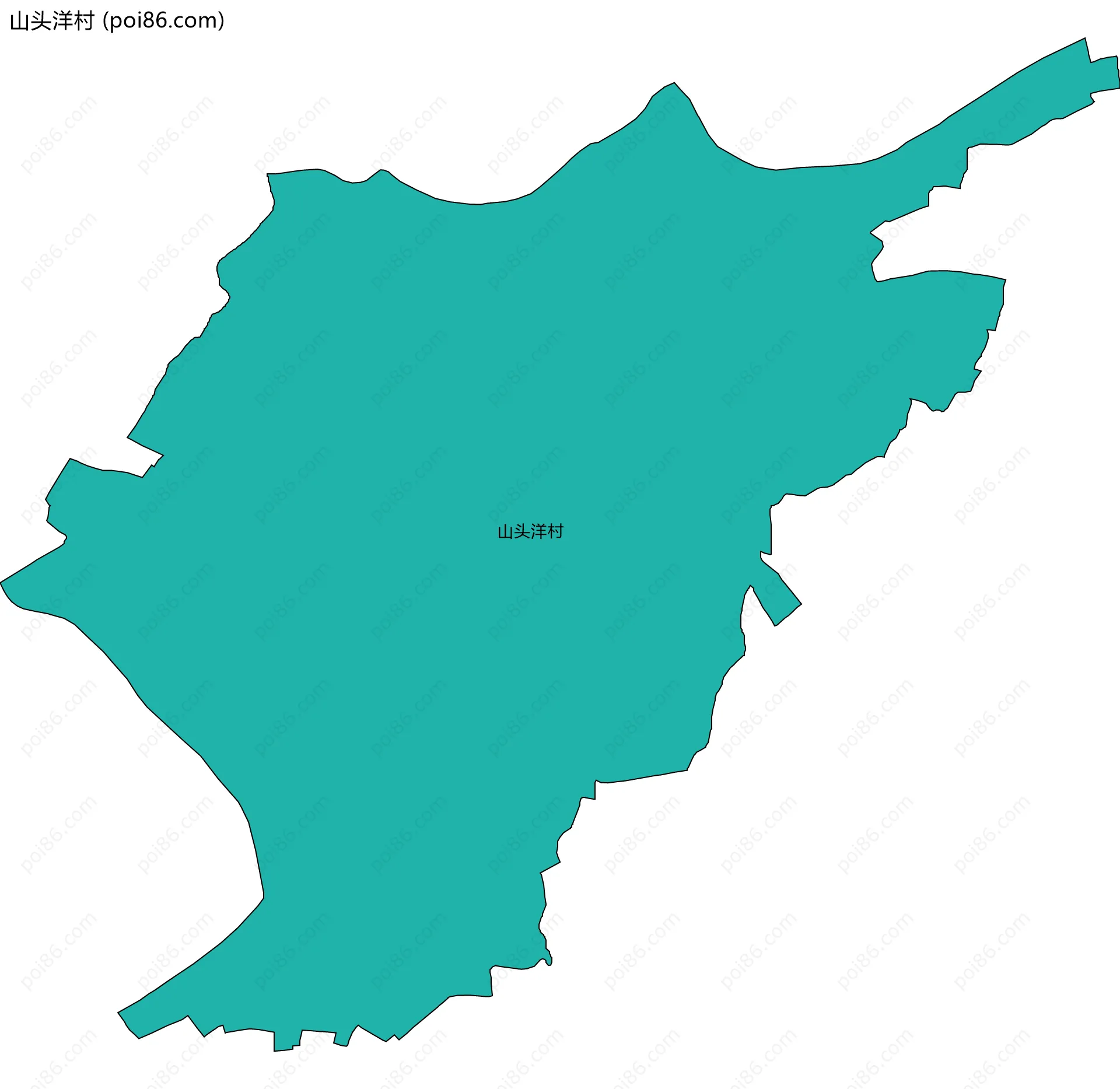 山头洋村边界地图