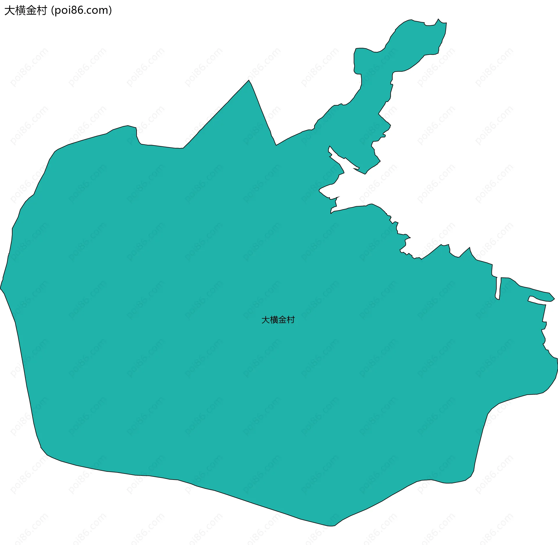大横金村边界地图