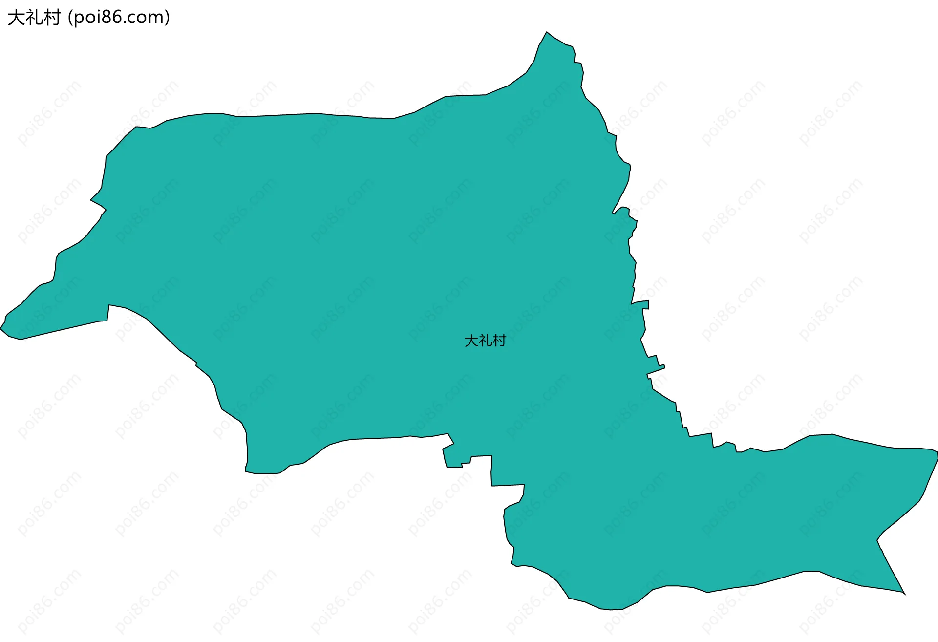大礼村边界地图