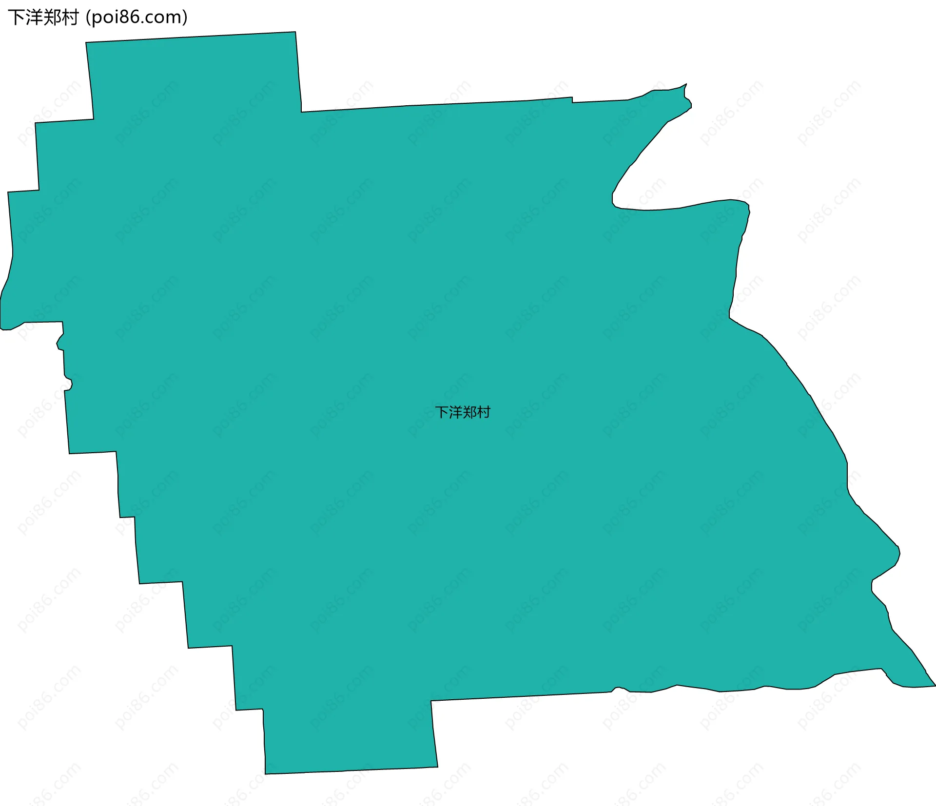 下洋郑村边界地图