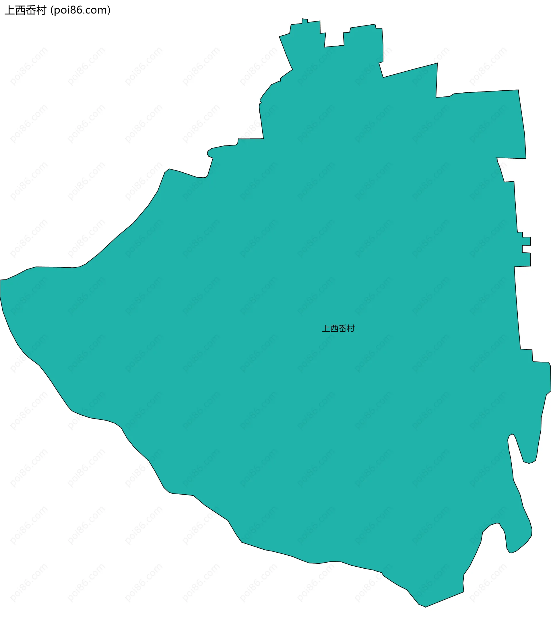 上西岙村边界地图