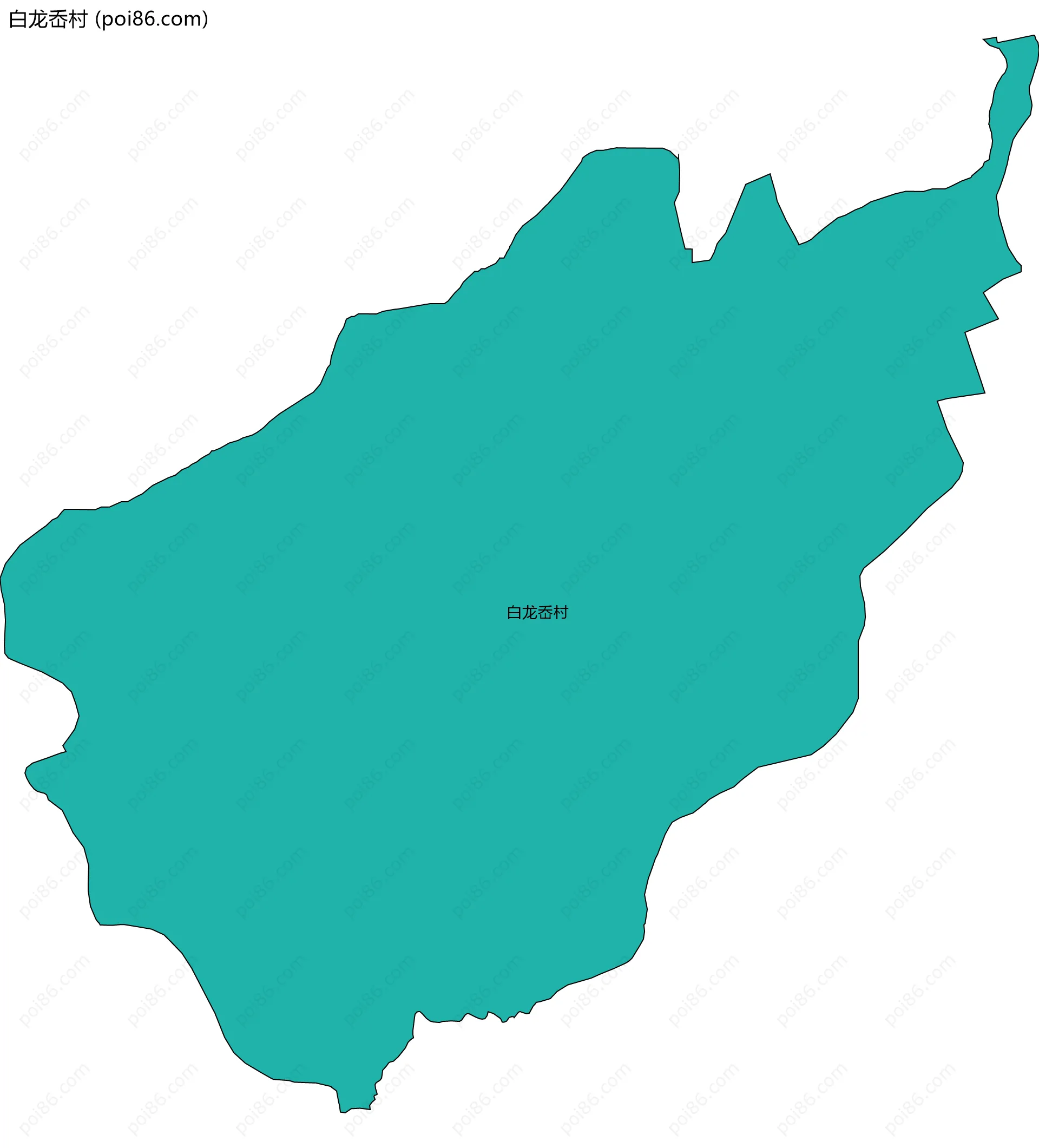 白龙岙村边界地图