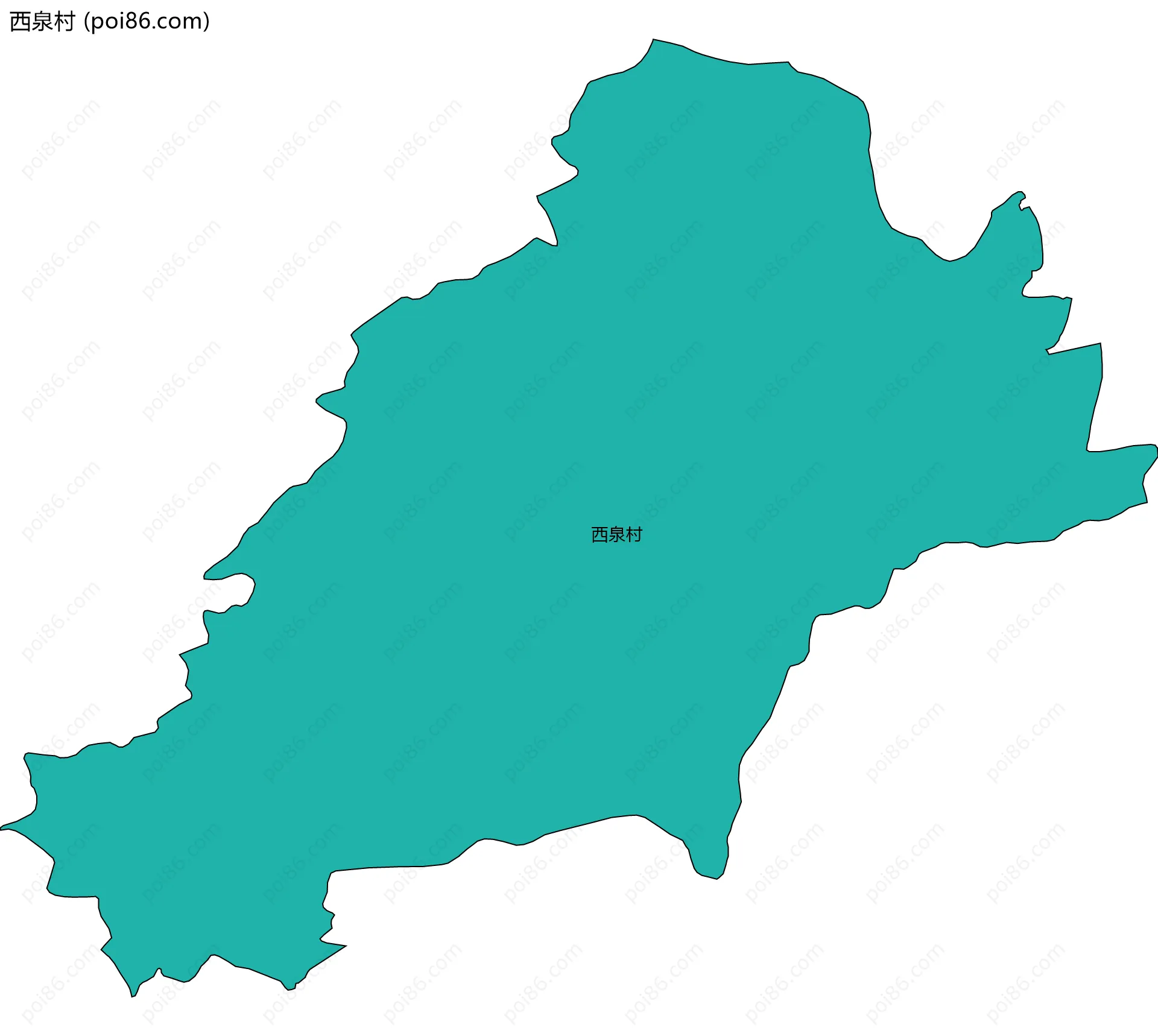 西泉村边界地图