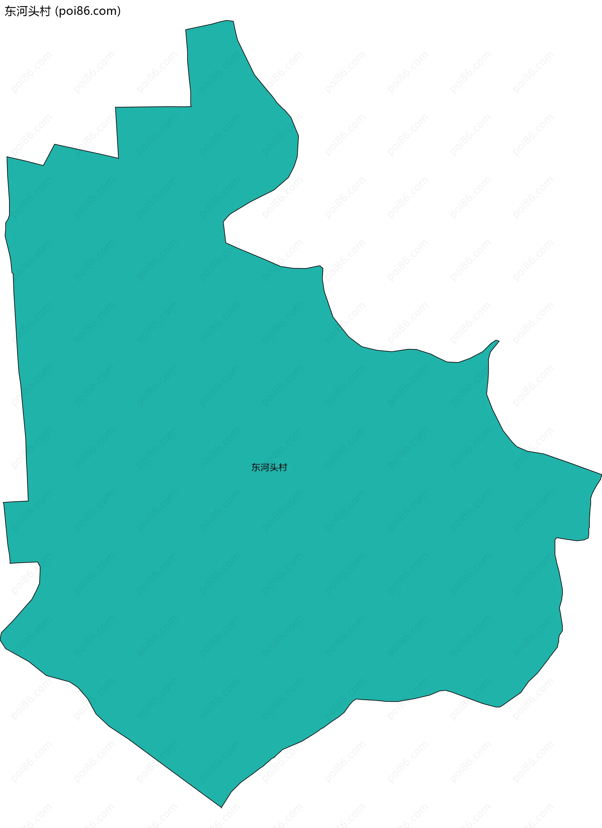 东河头村边界地图