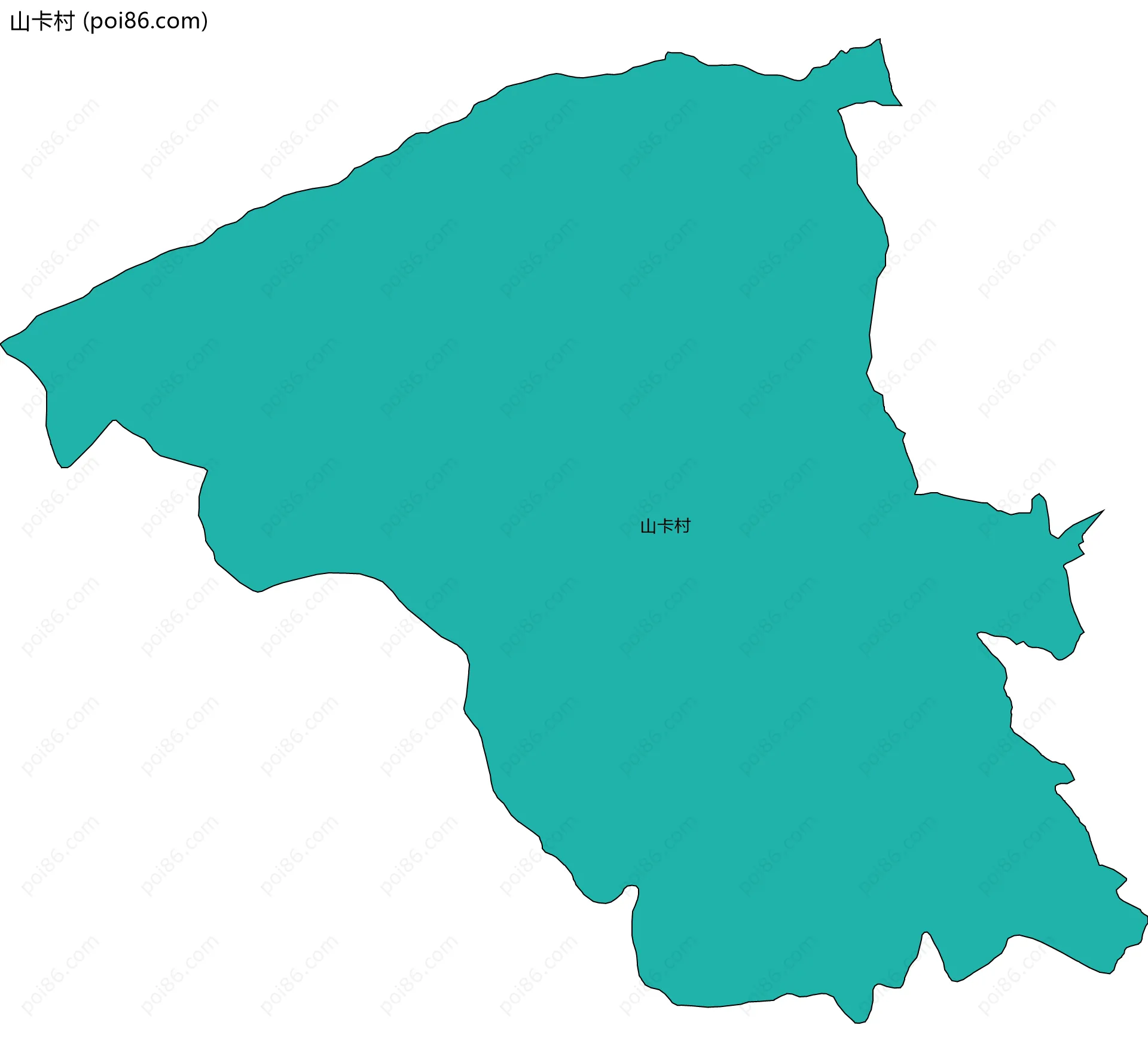 山卡村边界地图