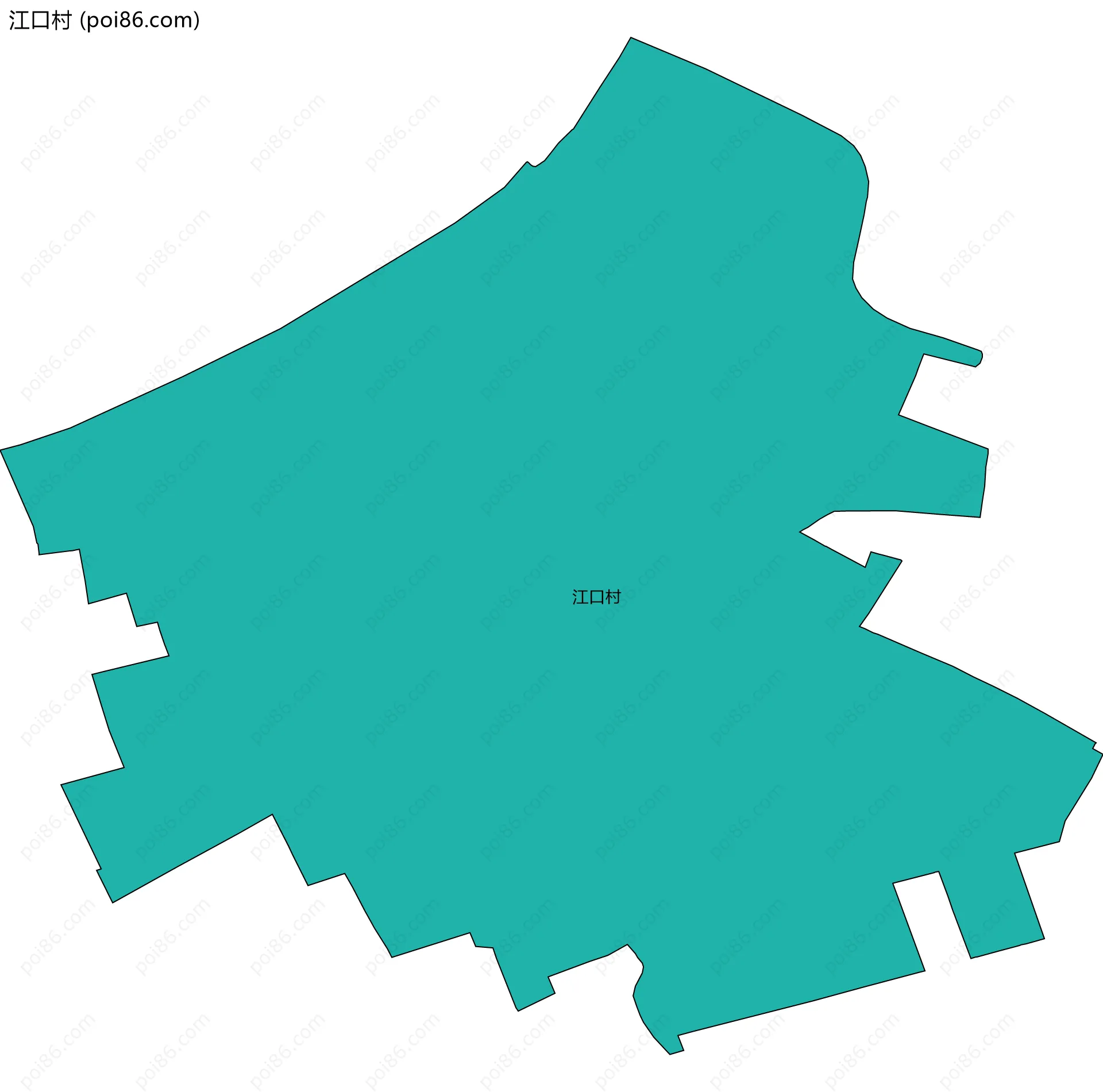 江口村边界地图