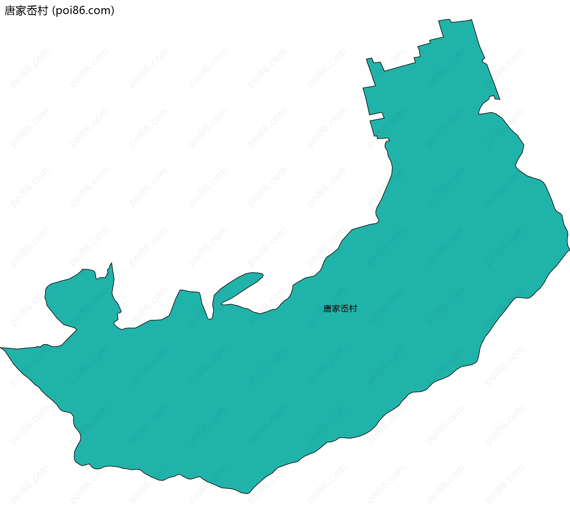 唐家岙村边界地图