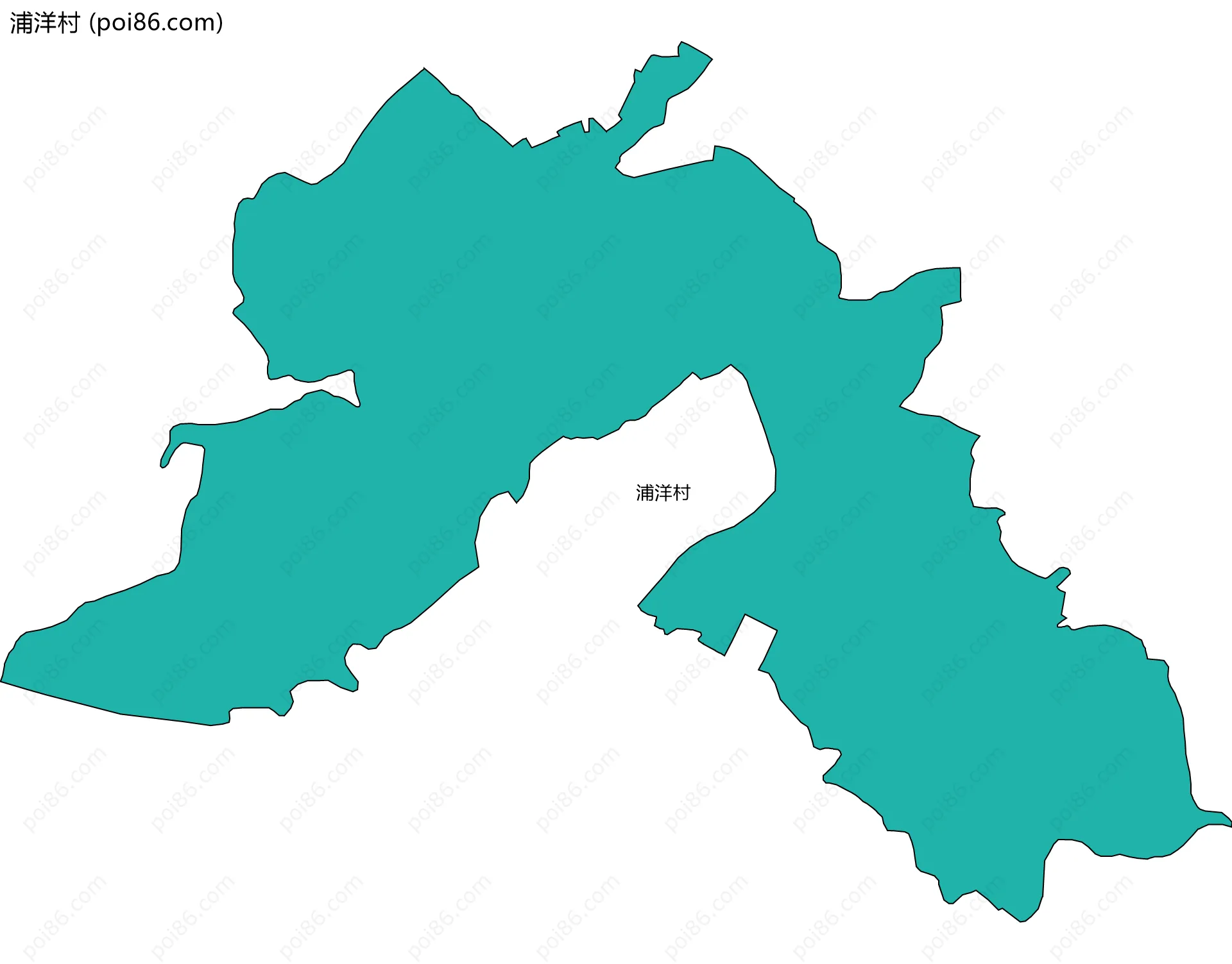 浦洋村边界地图