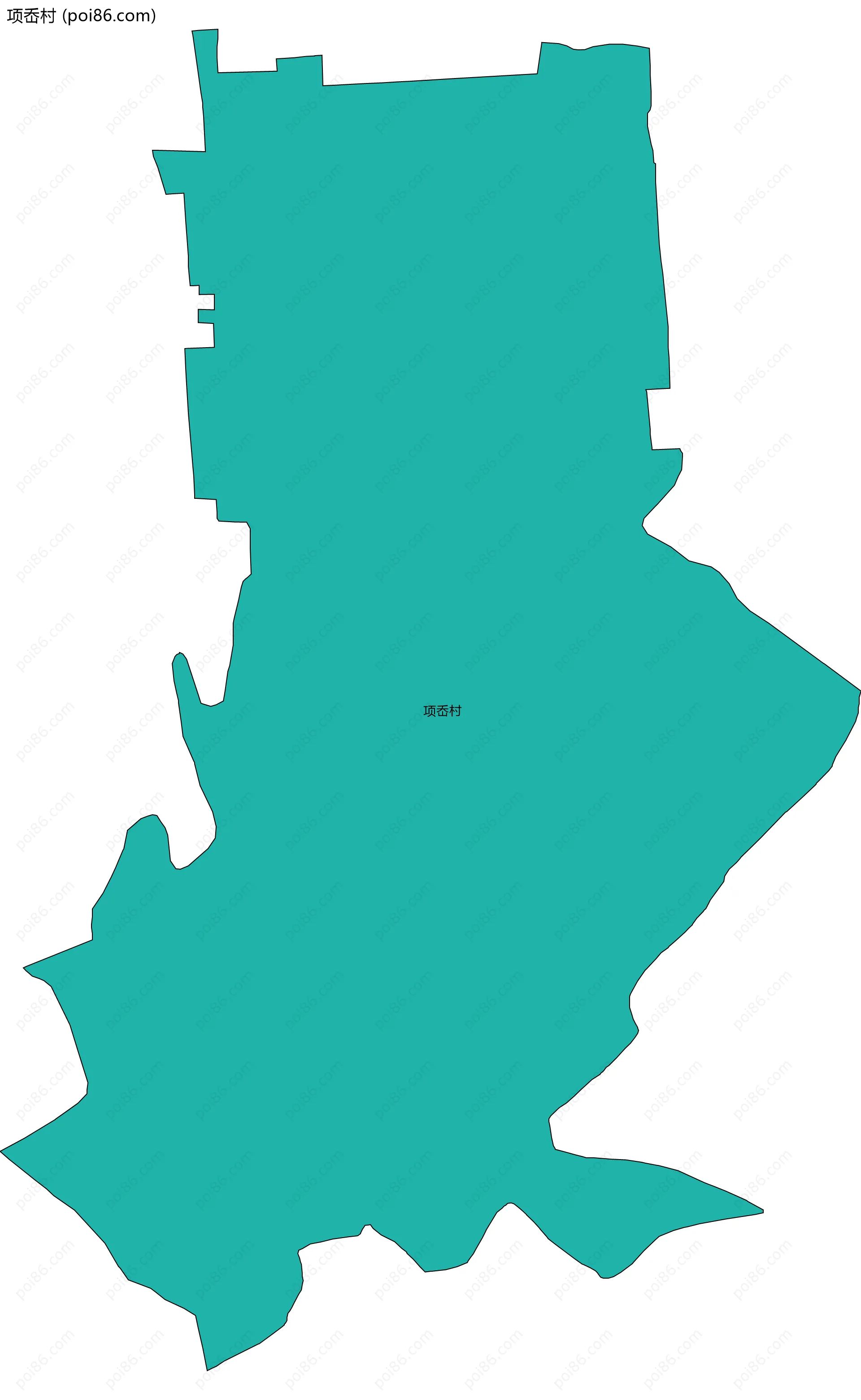 项岙村边界地图