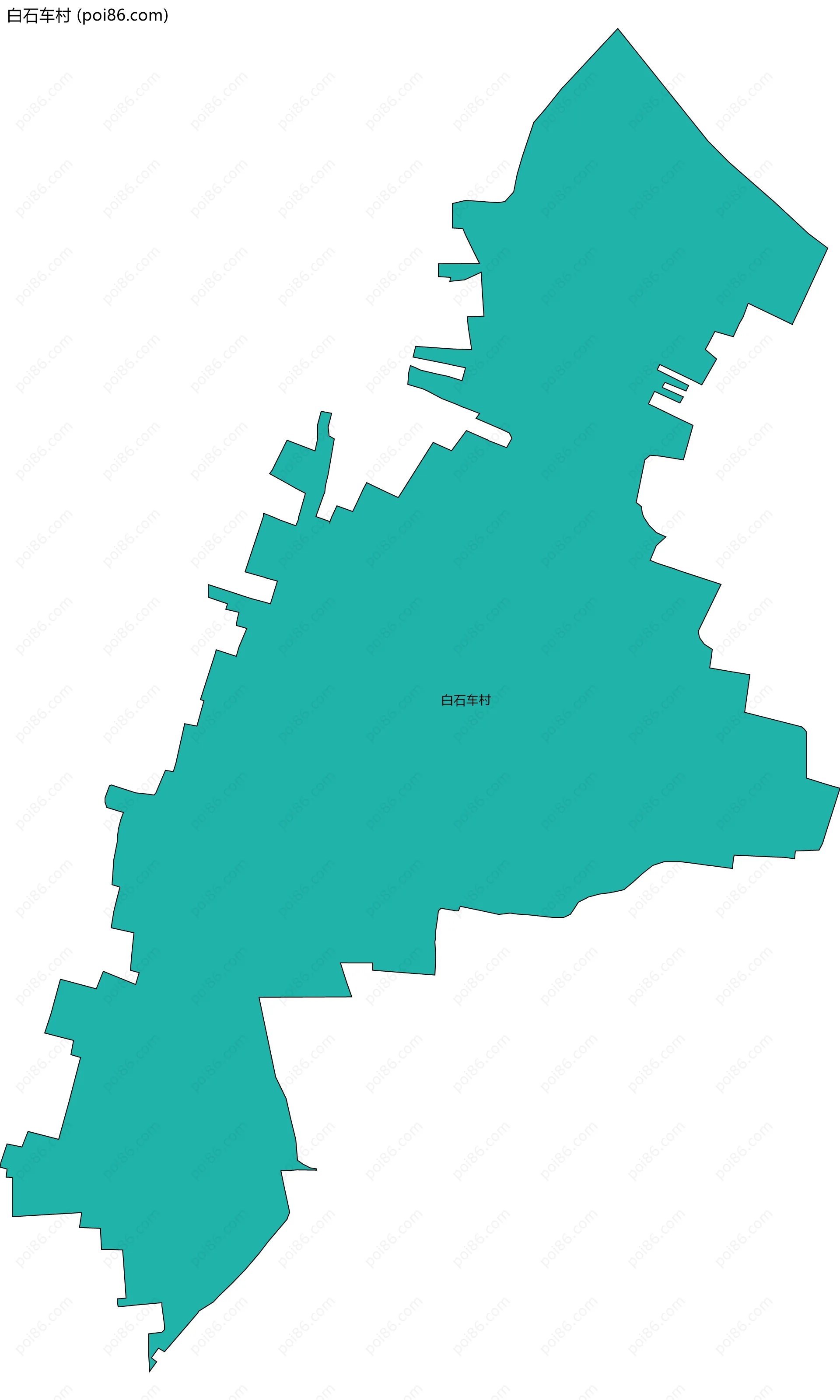 白石车村边界地图