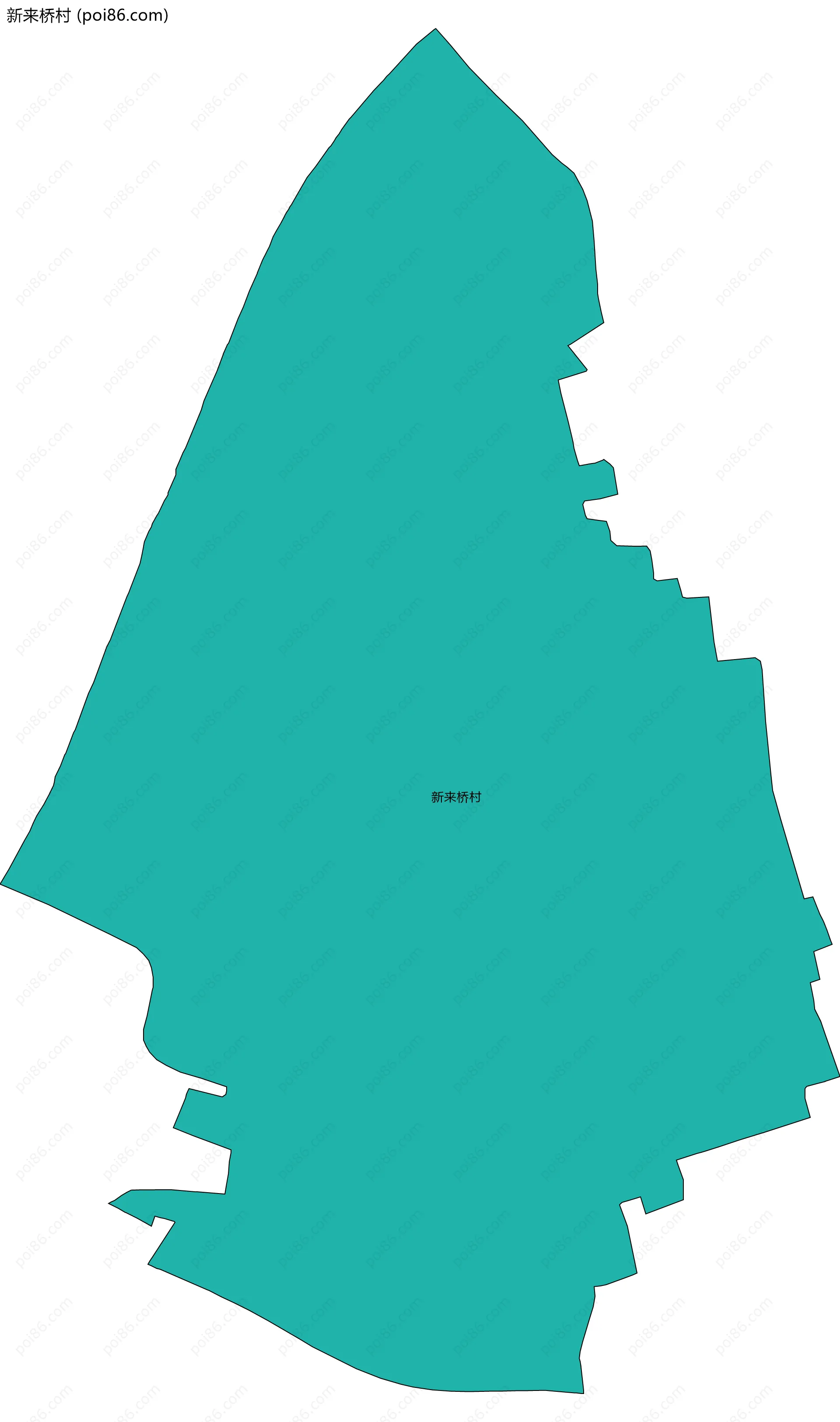 新来桥村边界地图