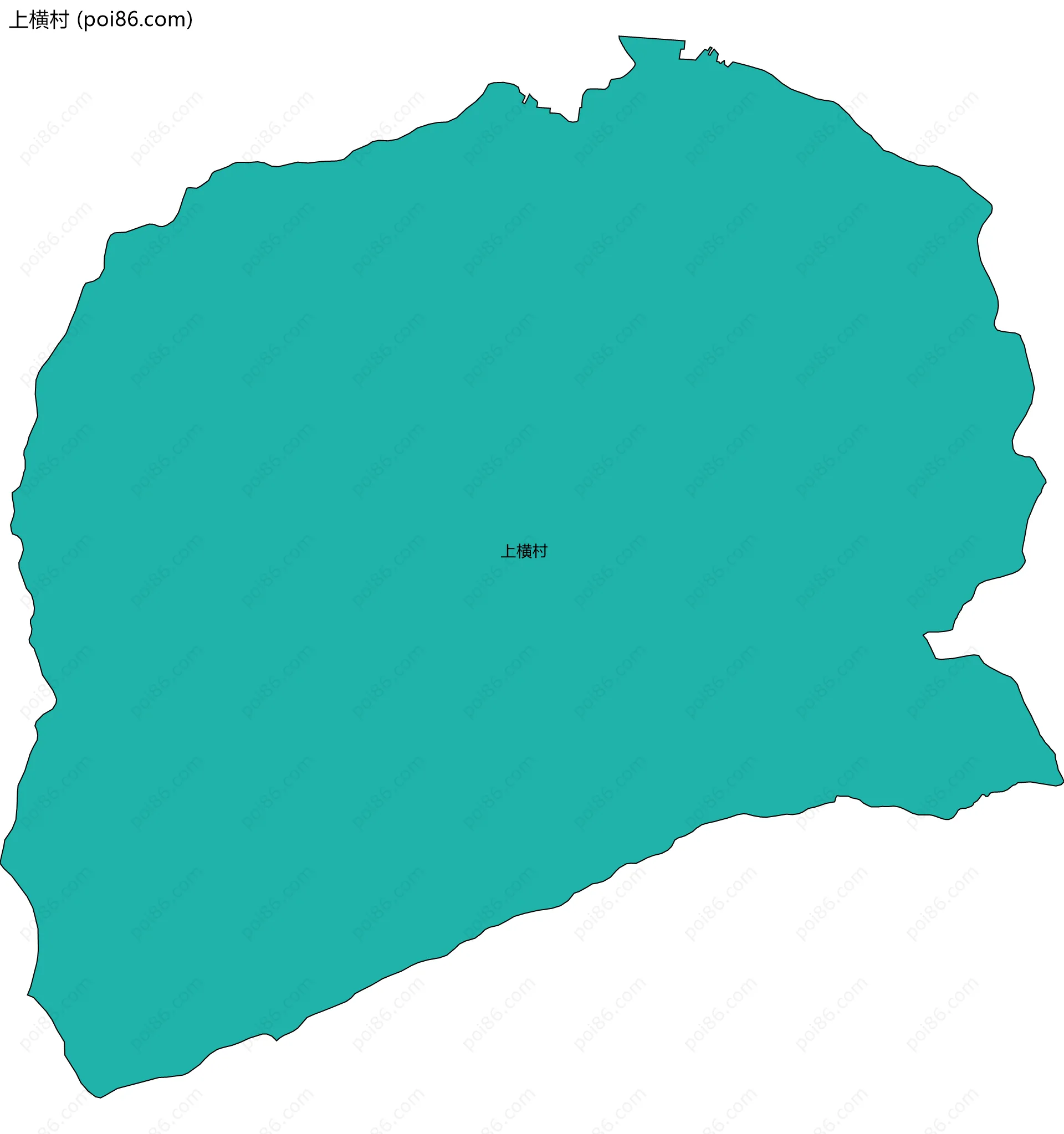 上横村边界地图