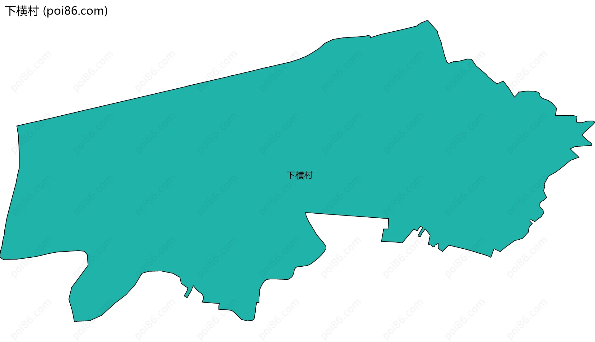 下横村边界地图