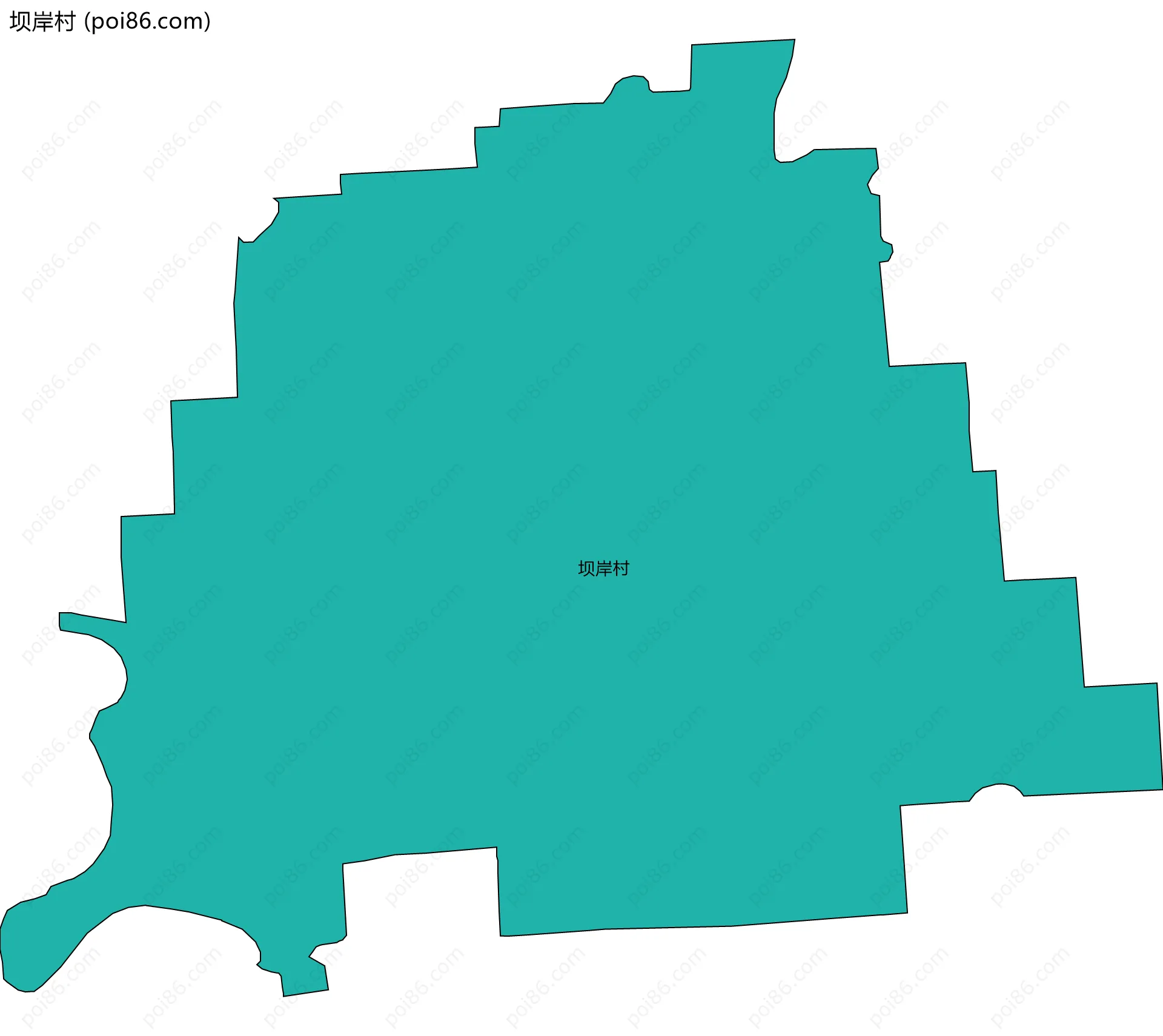 坝岸村边界地图