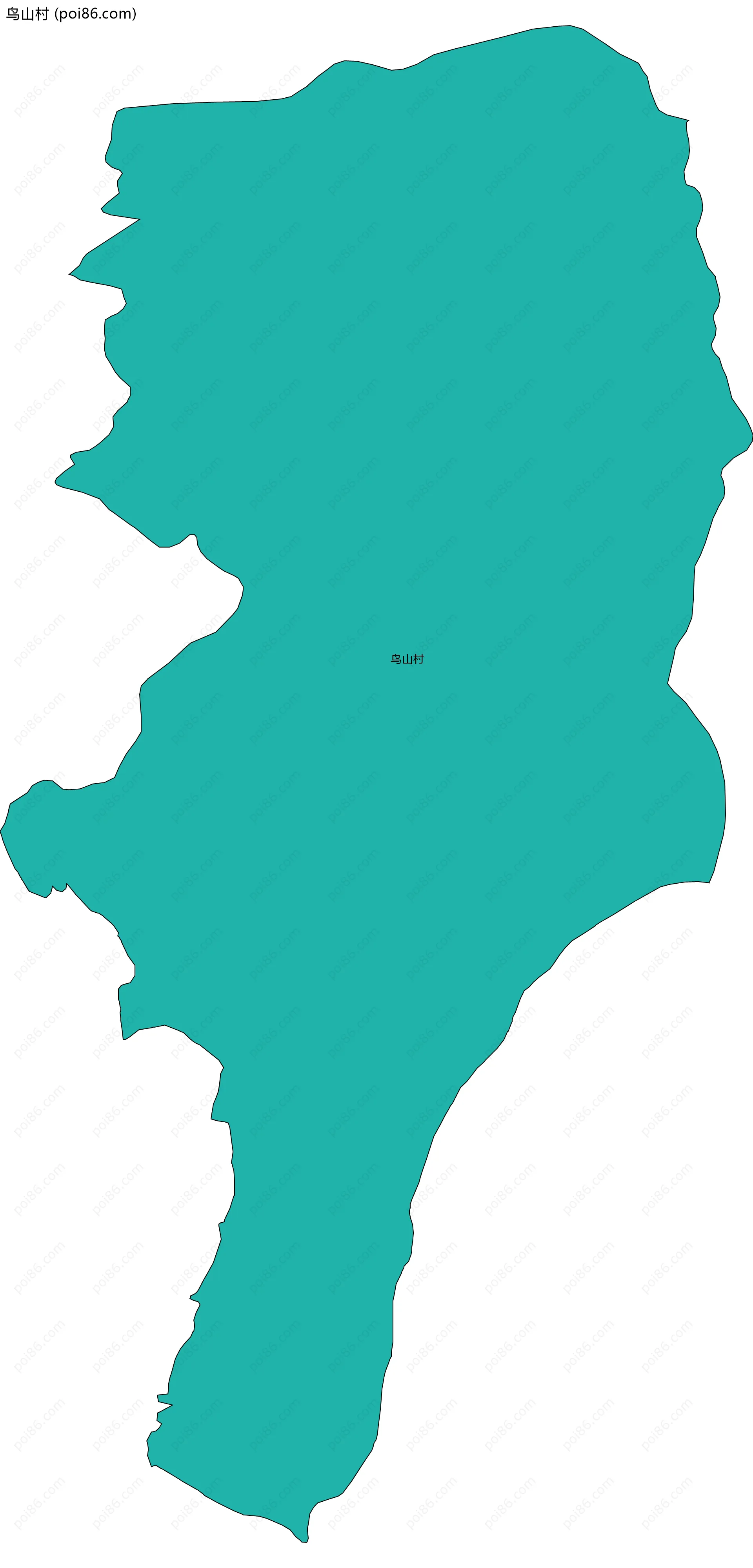 鸟山村边界地图