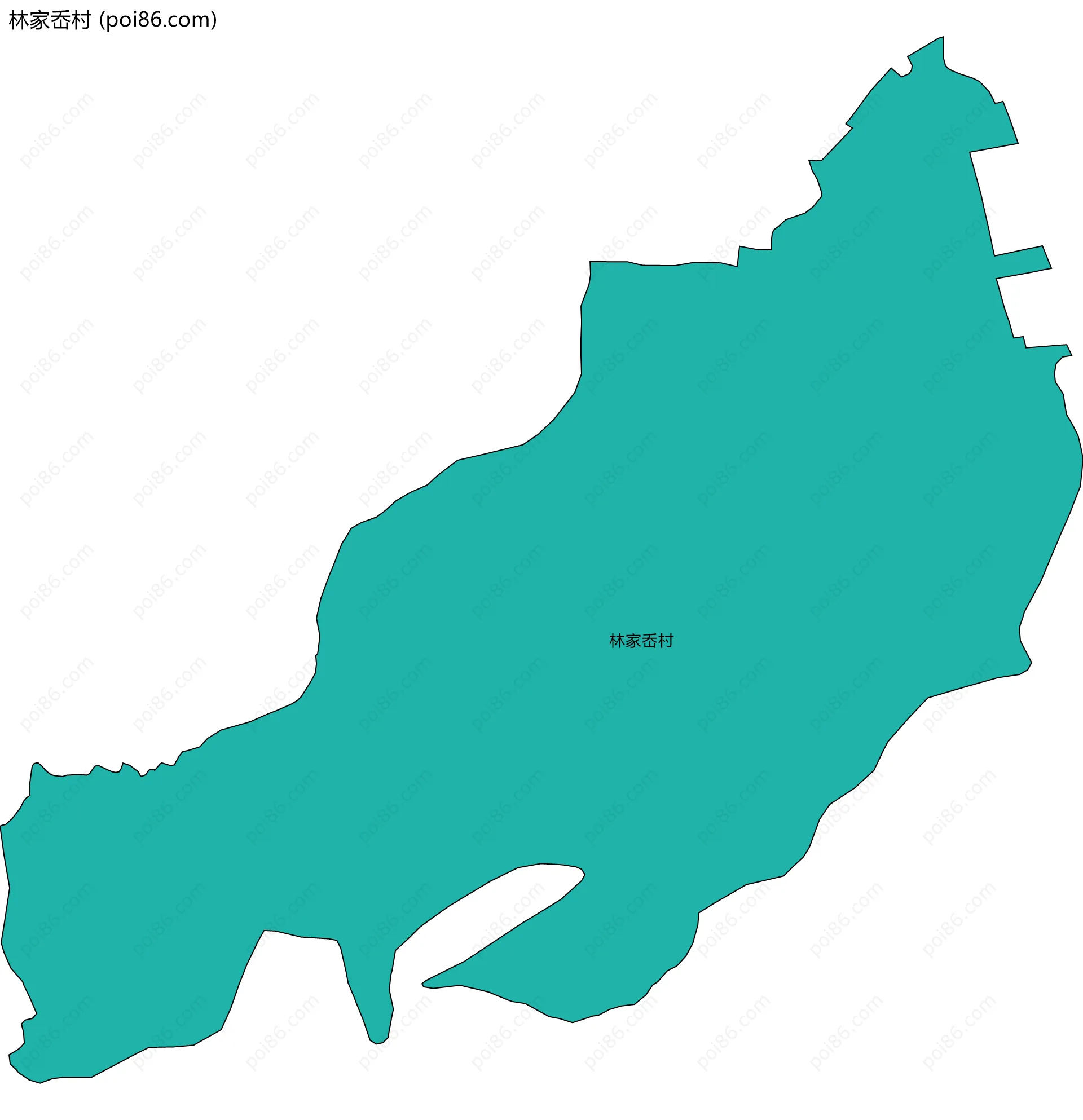 林家岙村边界地图