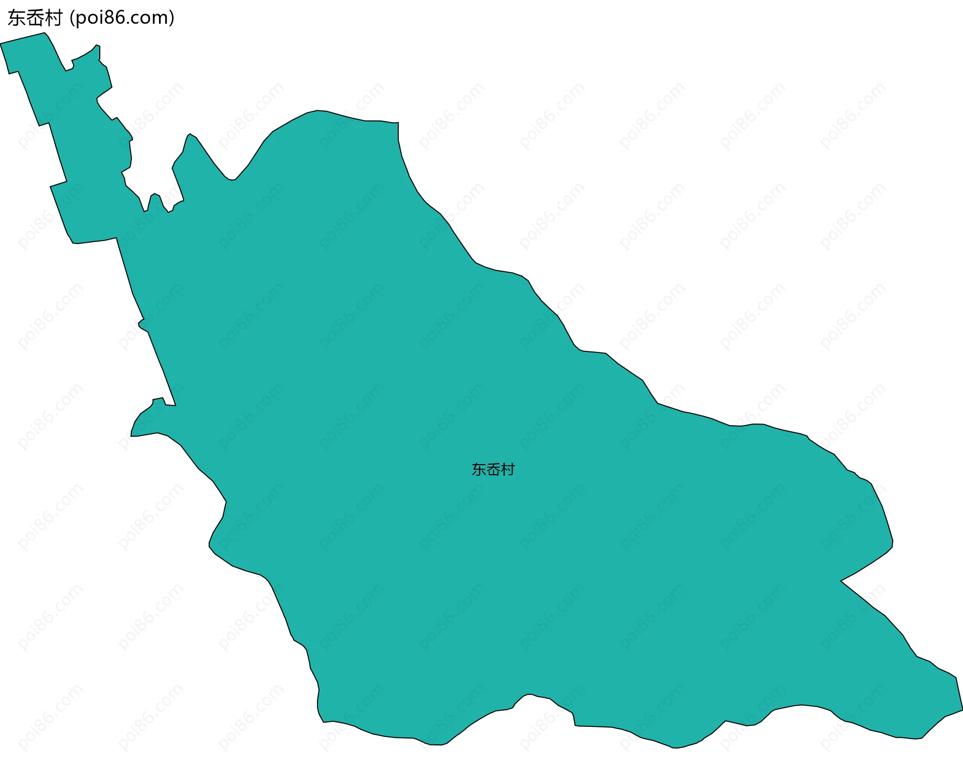 东岙村边界地图