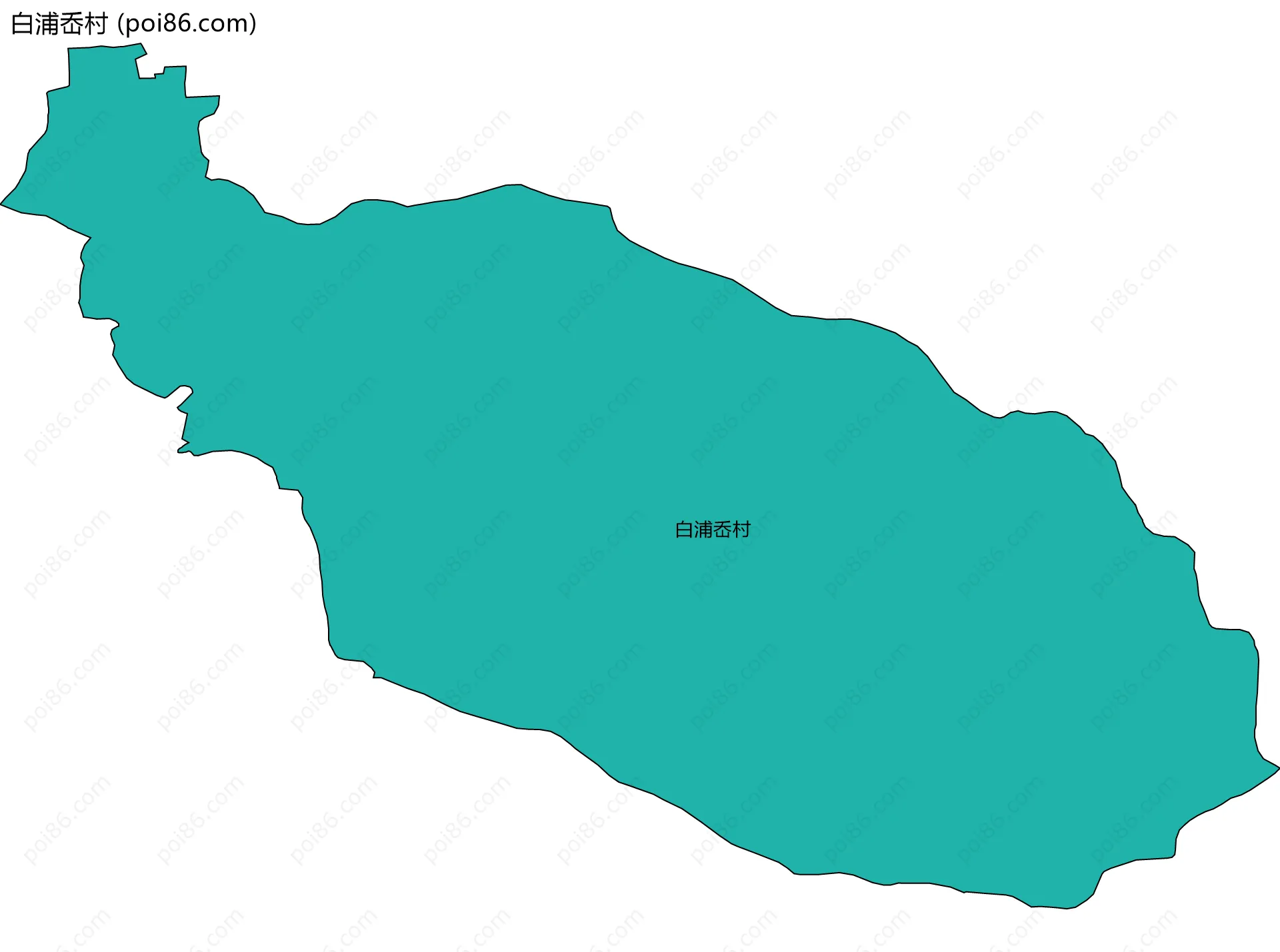 白浦岙村边界地图