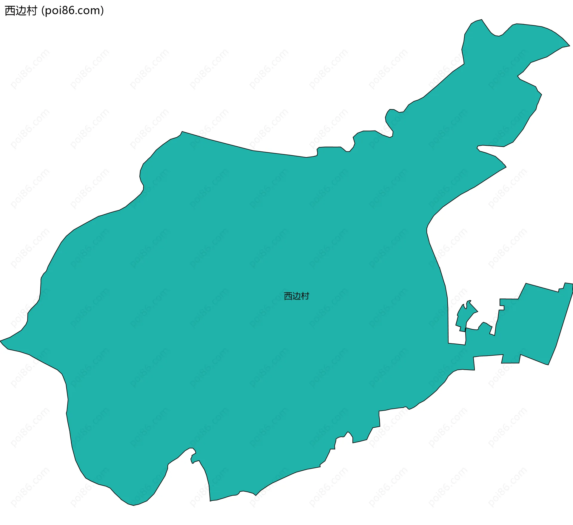 西边村边界地图