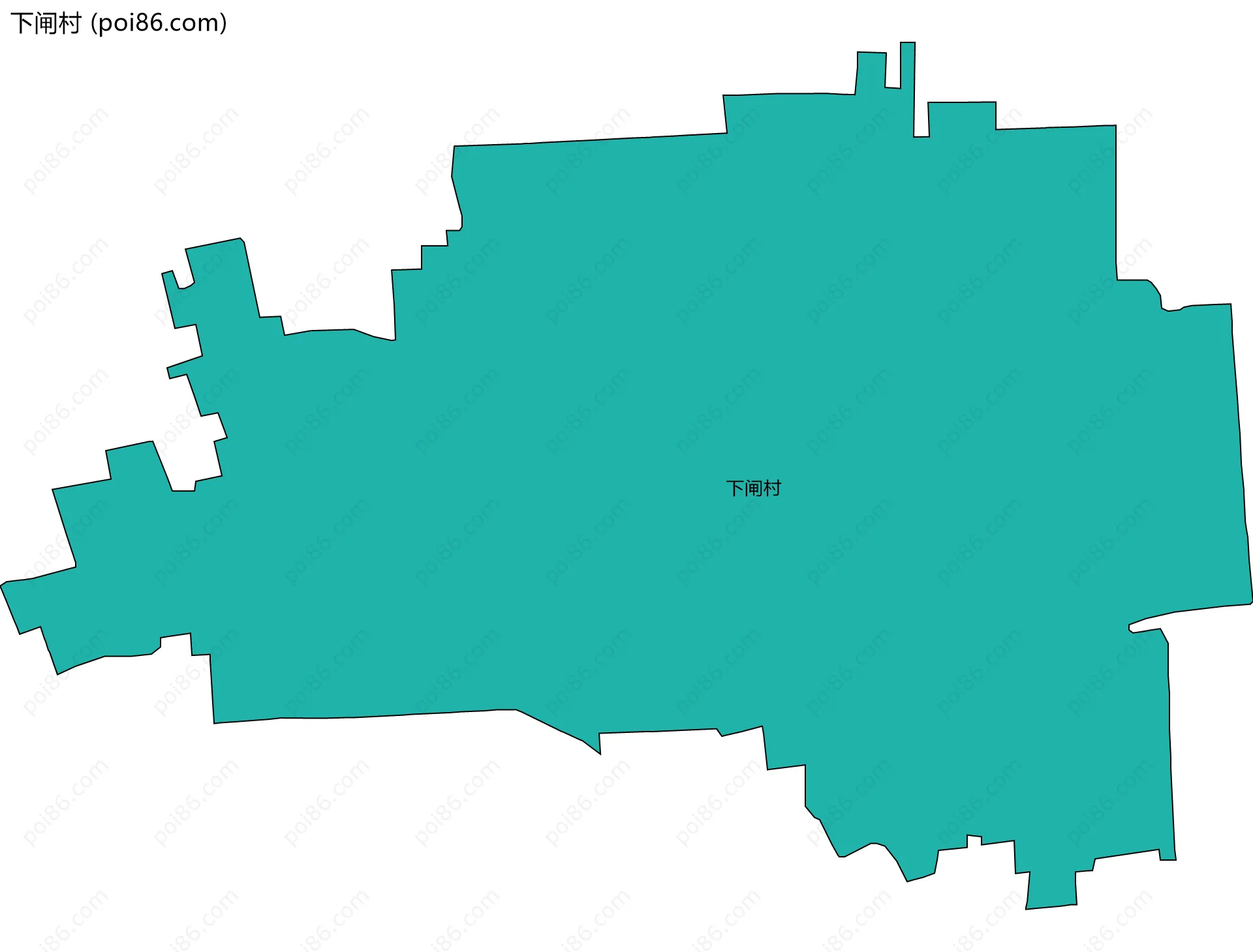 下闸村边界地图