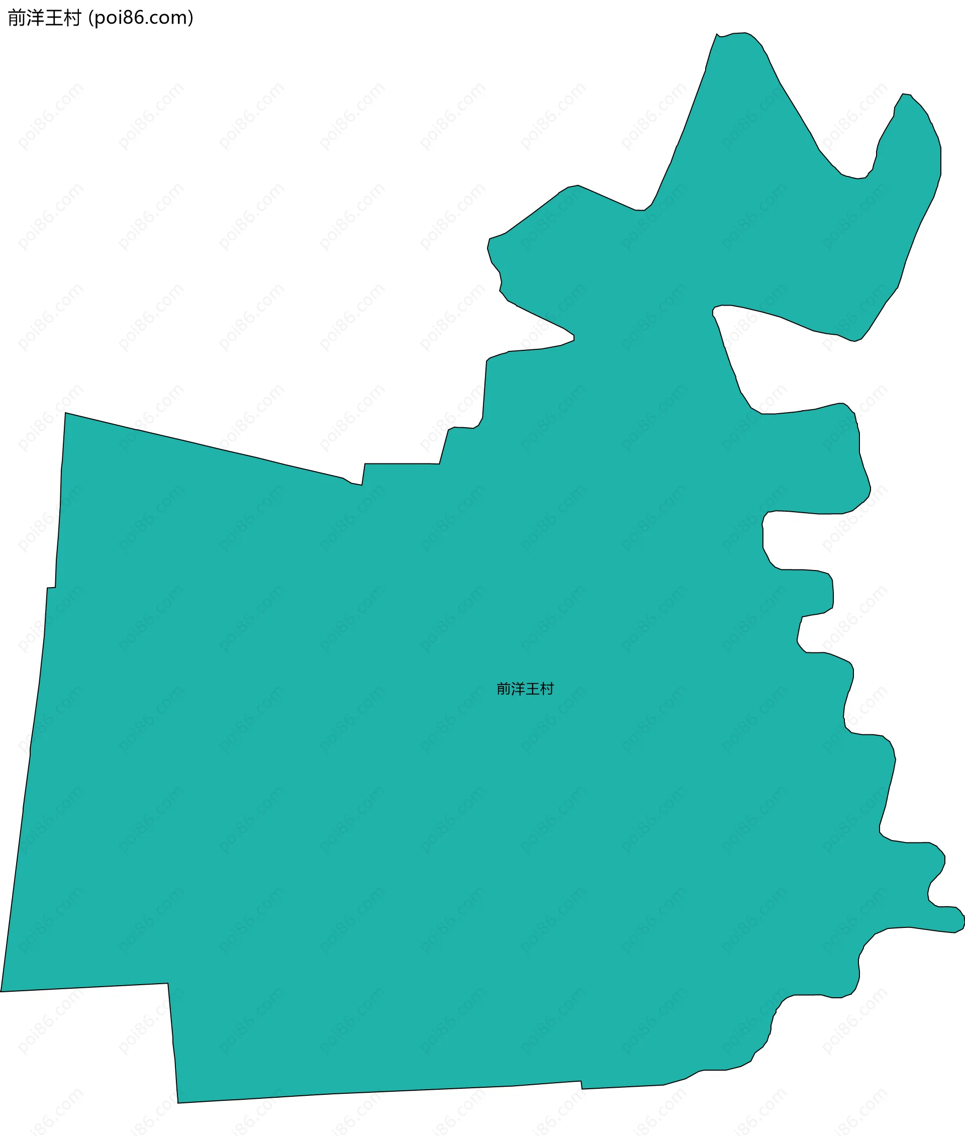 前洋王村边界地图