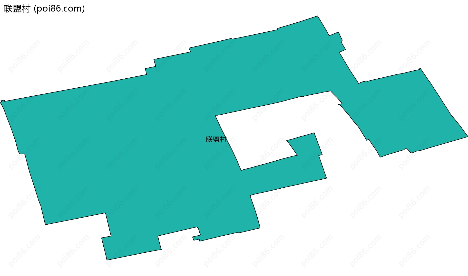 联盟村边界地图