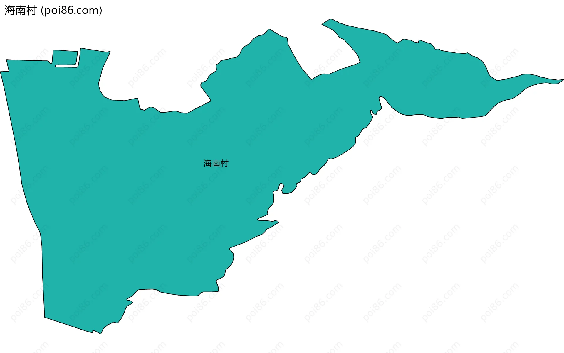 海南村边界地图