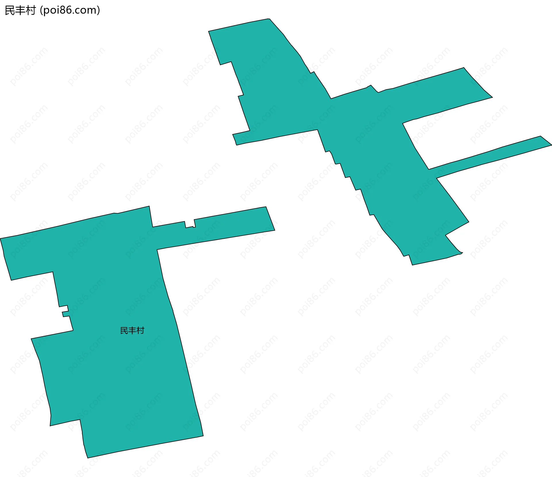 民丰村边界地图