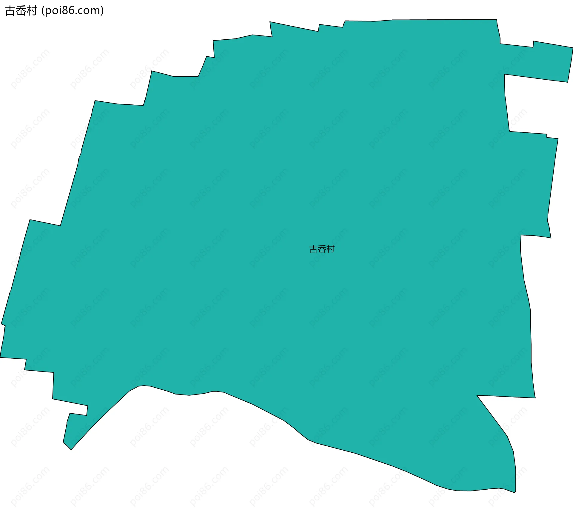 古岙村边界地图