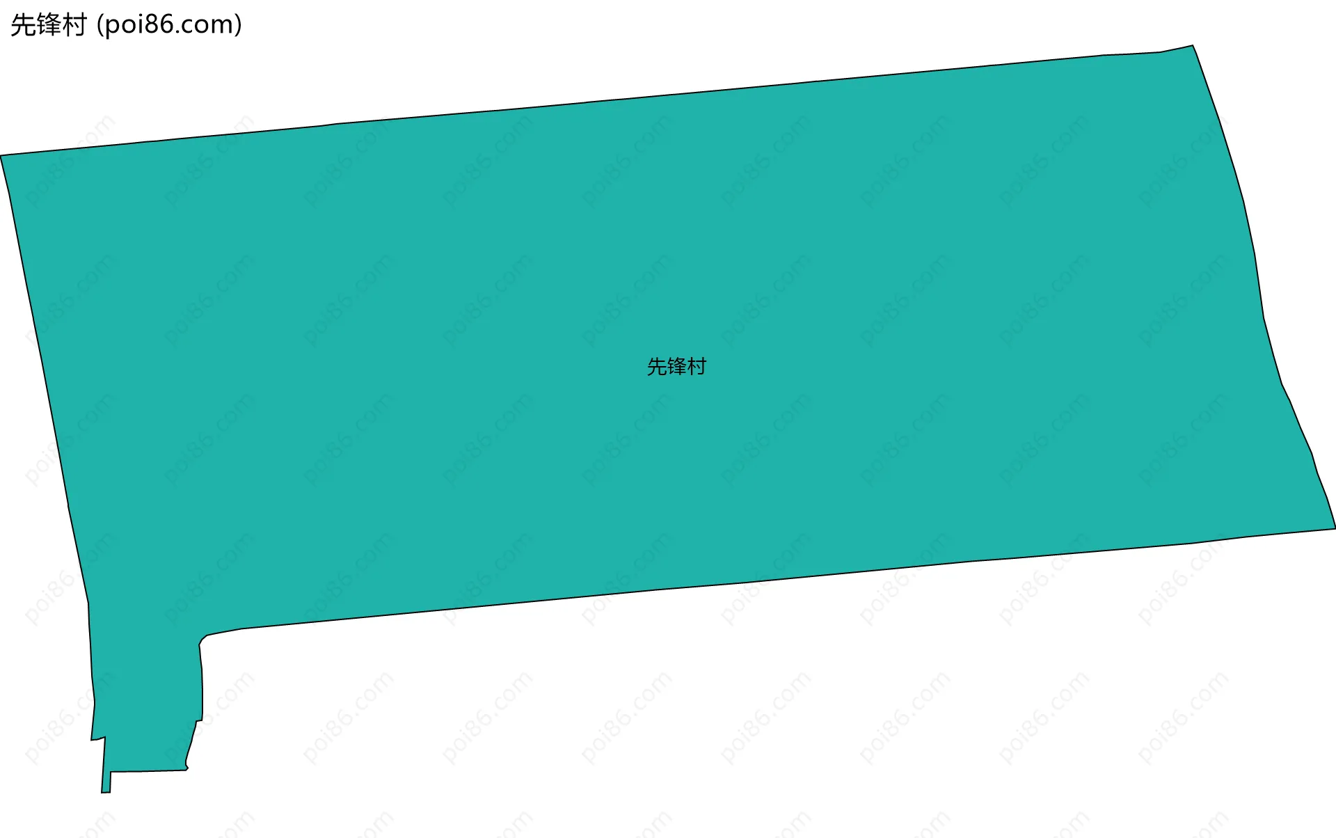 先锋村边界地图